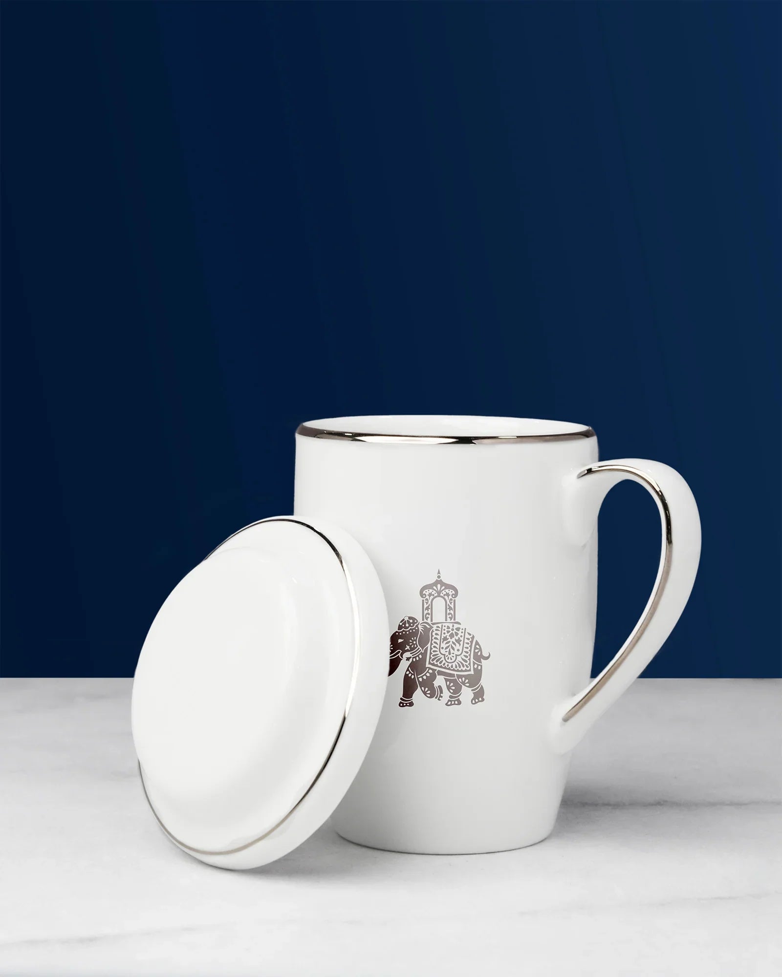 Gaj Mug & Coaster Set β Gaj Majesty Fine Porcelain Duo for Tea & Coffee - Vola Global