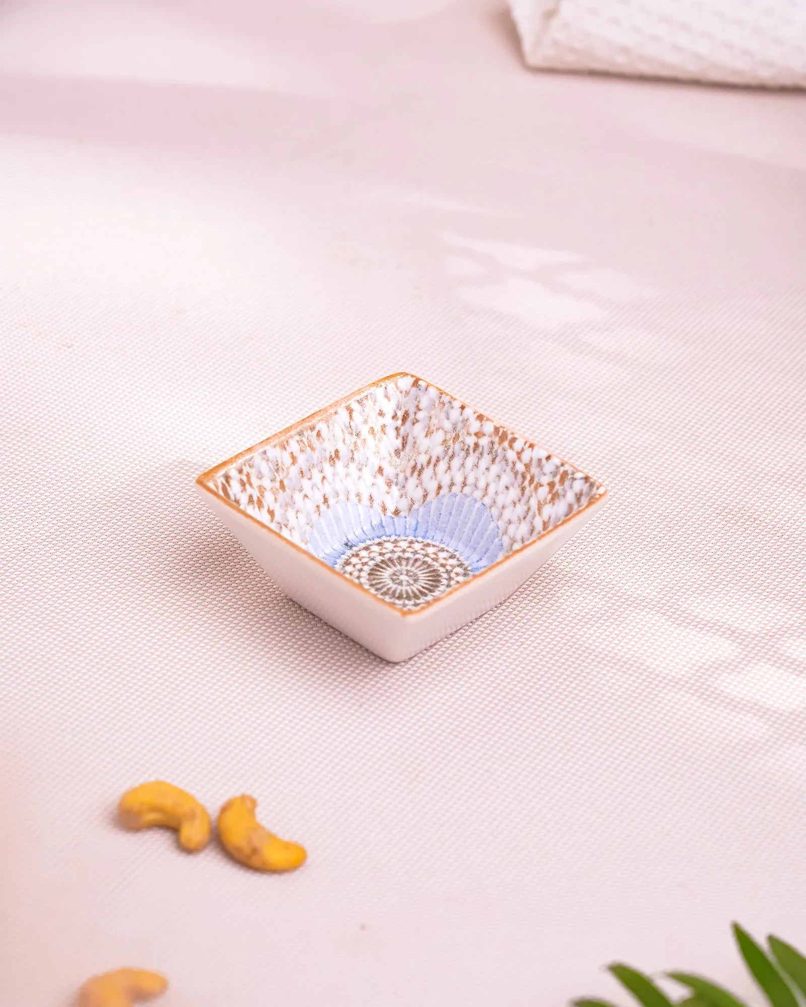 Pixel Edge Bowl Set of 6 – Elegant Fine Porcelain Bowls for Snacks - Vola Global