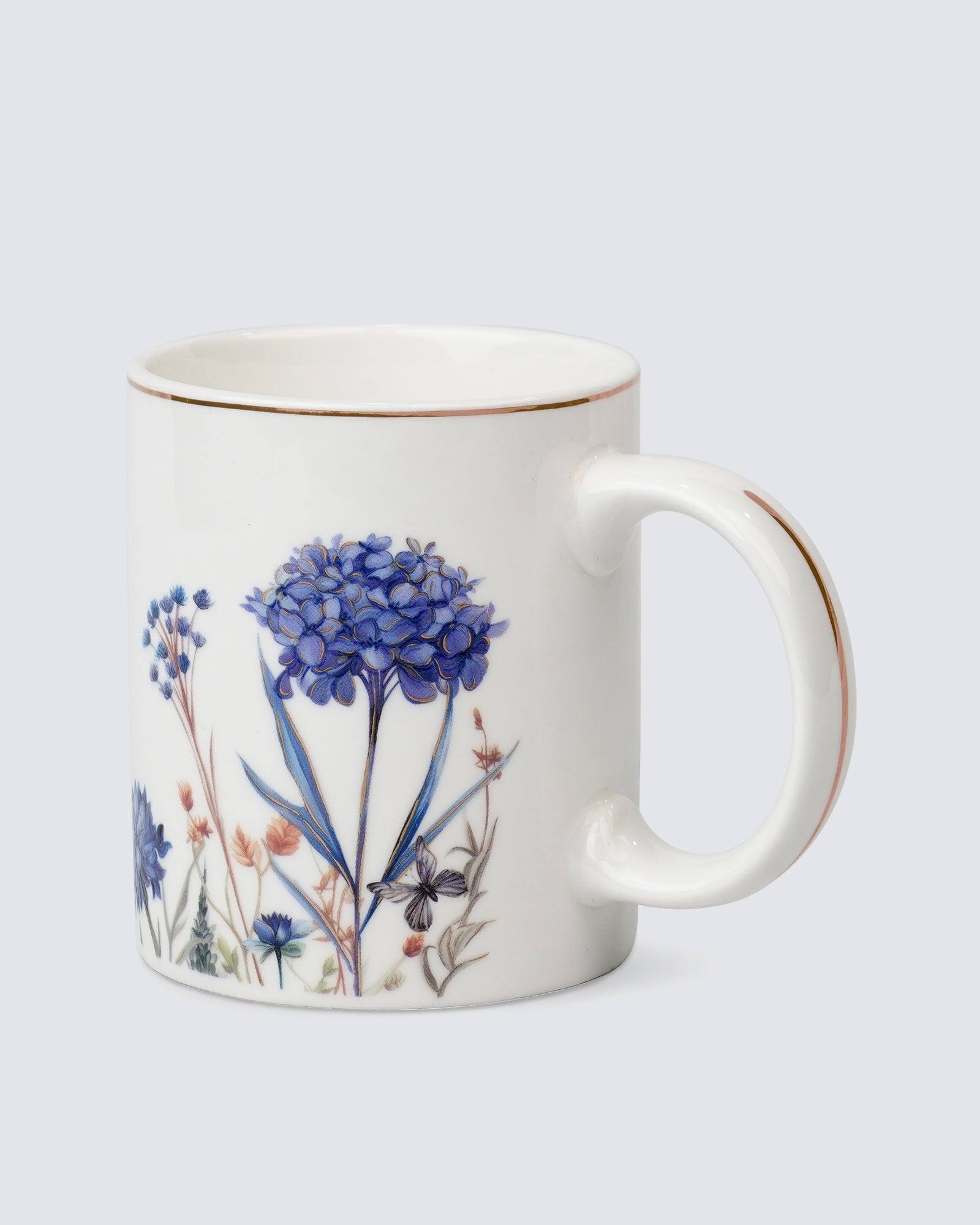 Vola Jardin Blue LEGACY Collection 320ml Gold Rim Mug