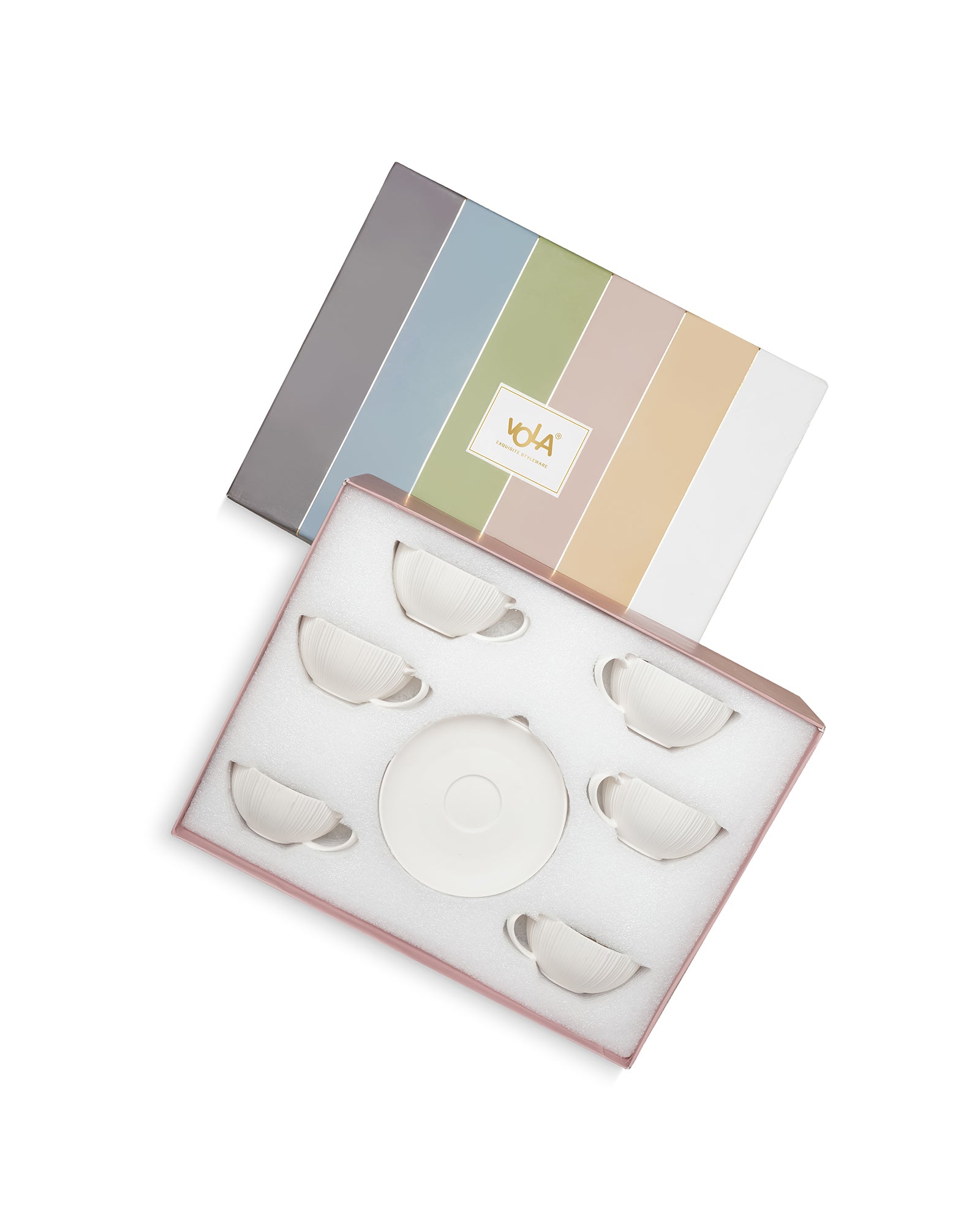 Vogue Coupe Fine Porcelain Cup & Saucer Set of 12 – Sleek Contemporary Design for Tea & Coffee