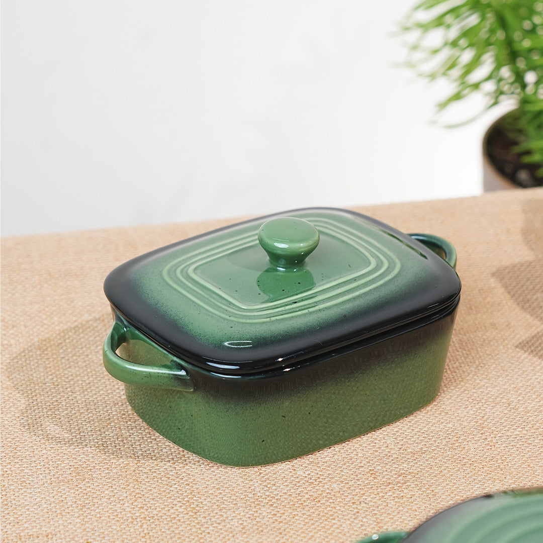 Prisma Fine Porcelain Rectangle Casserole – 14 cm | 400 ml Oven-to-Table Dish - Vola Global