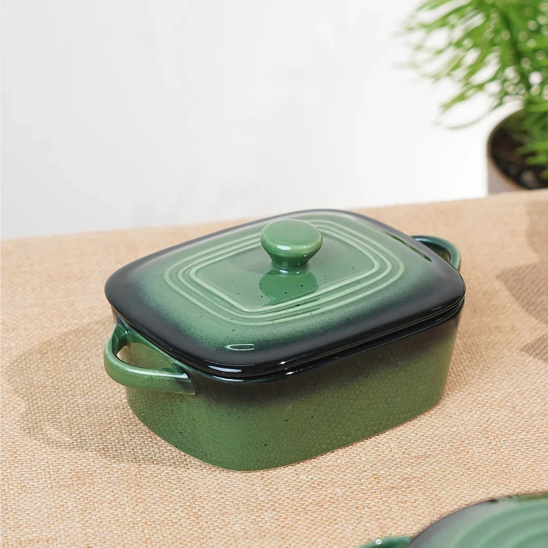 Prisma Fine Porcelain Rectangle Casserole – 14 cm | 400 ml Oven-to-Table Dish - Vola Global