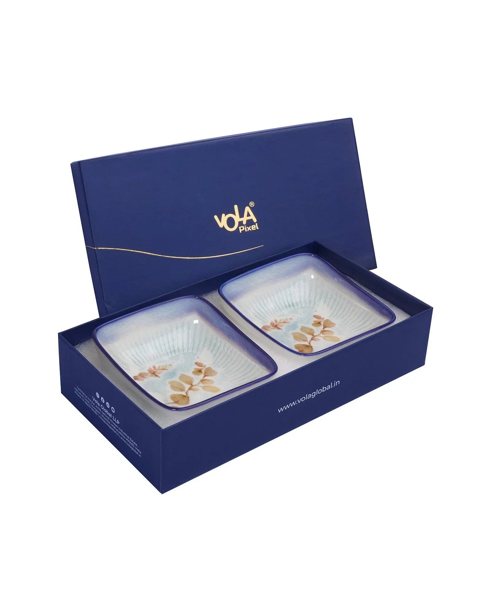 Pixel Square Elevated Fine Porcelain Bowl – 12 cm Snack Bowl with Pixel Design - Vola Global