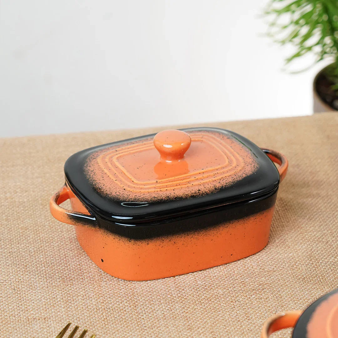 Prisma Fine Porcelain Rectangle Casserole – 14 cm | 400 ml Oven-to-Table Dish - Vola Global