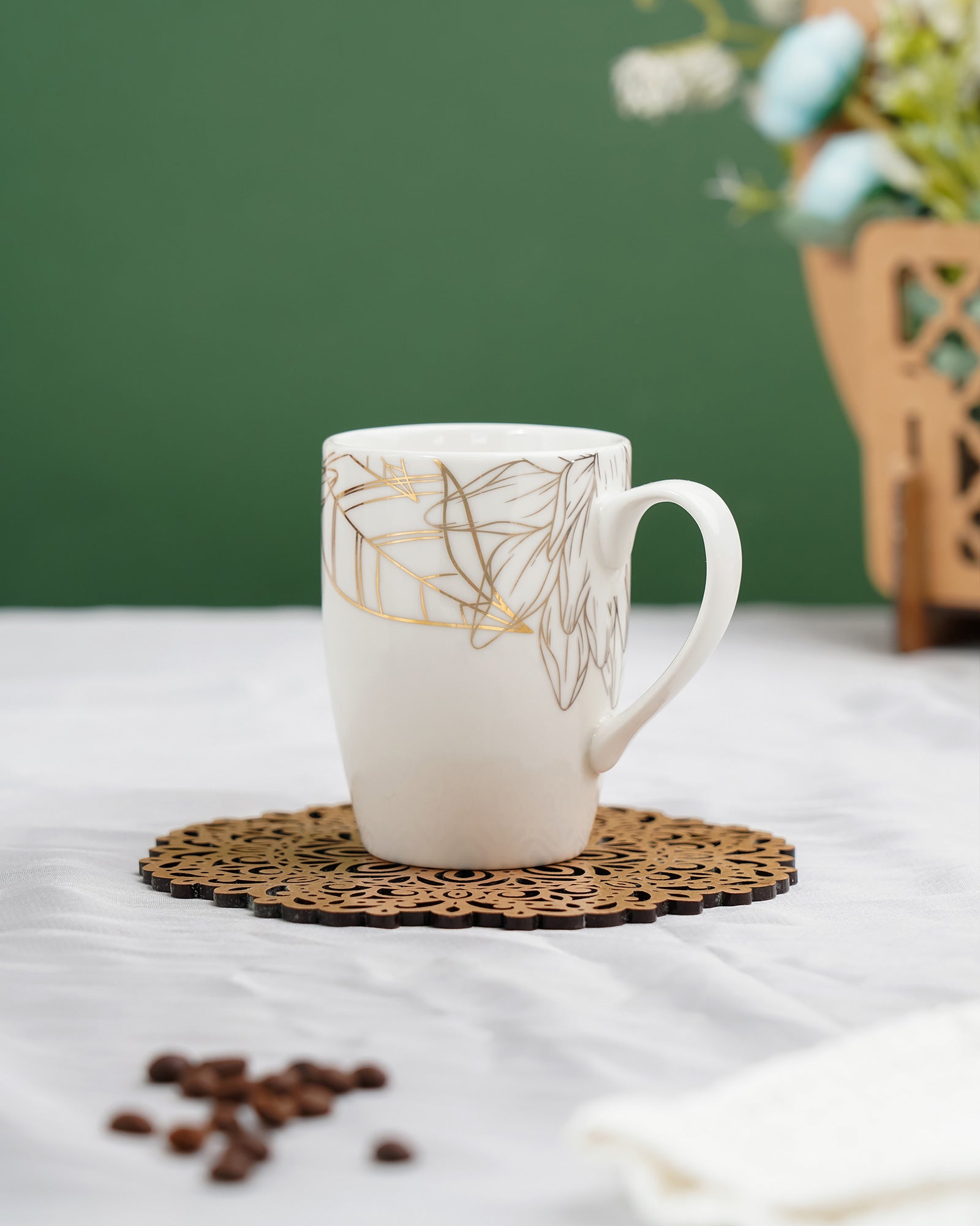 Fiori Fine Porcelain Mug Set of 2 – Elegant Floral Mugs for Coffee & Tea - Vola Global
