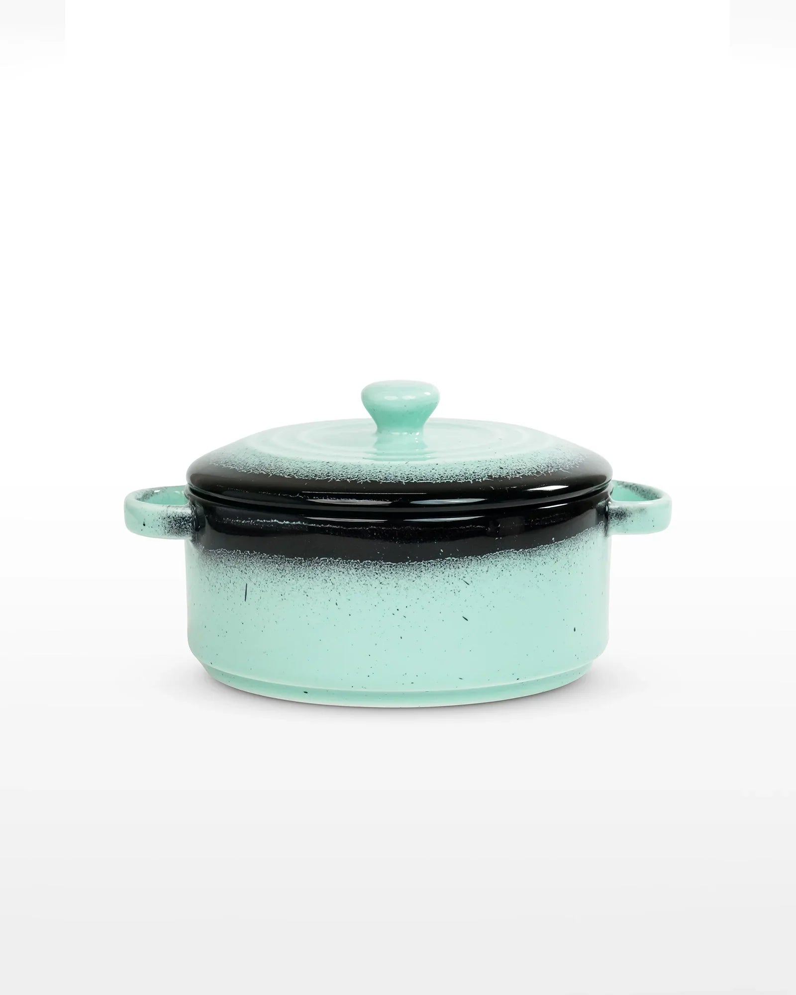 Prisma Fine Porcelain Round Casserole Set with Lids (10 cm, 12 cm & 14 cm) – Mint Green Cook & Serve - Vola Global