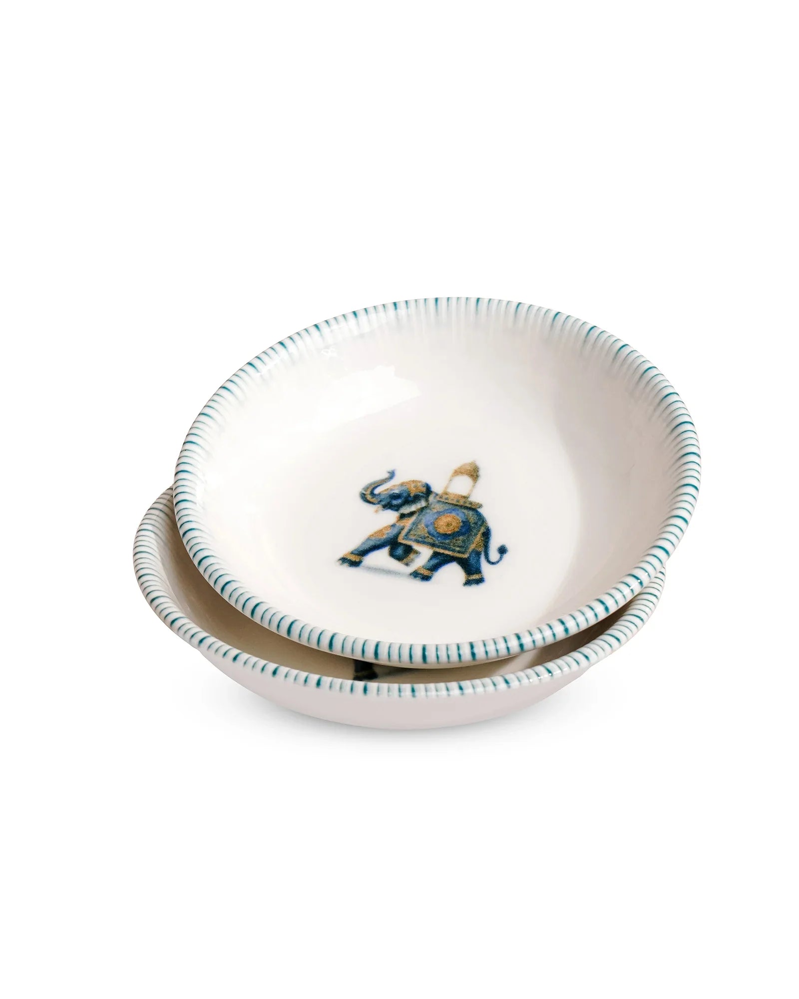 Pixel Chat Plate Set of 2 – Elegant Fine Porcelain Snack Plates with Modern Pixel Design - Vola Global