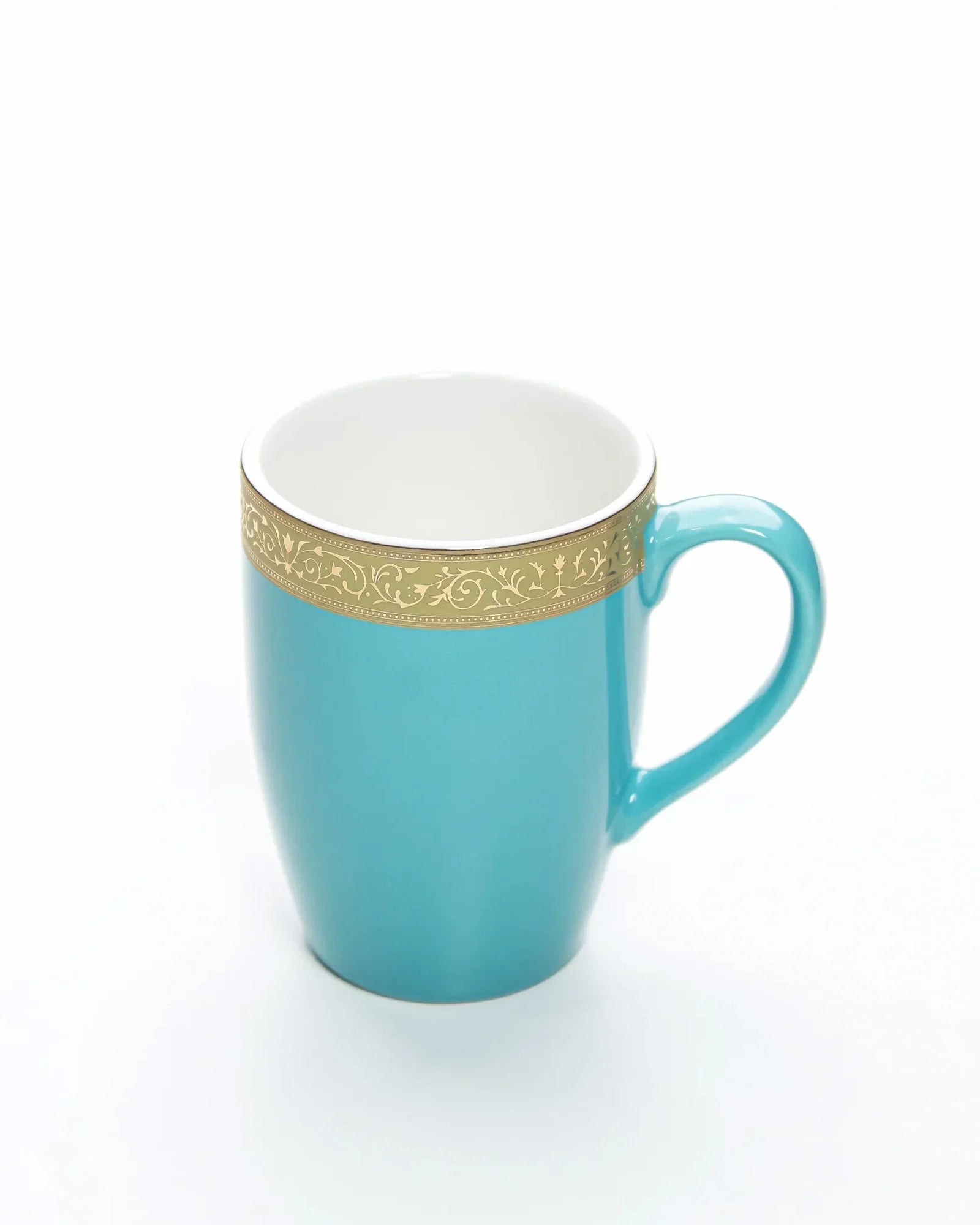 Scarlet Fine Porcelain Mug Set of 6 – Elegant Pastel Colors with Gold Rims - Vola Global
