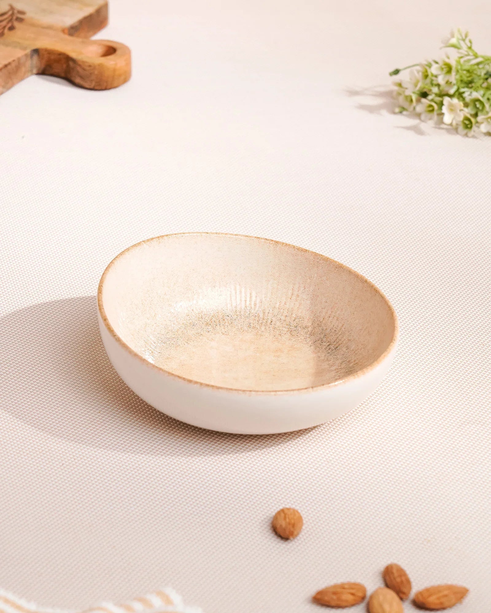 Pixel Round Elevated Fine Porcelain Bowl – 14 cm Modern Serving Bowl with Pixel Design - Vola Global