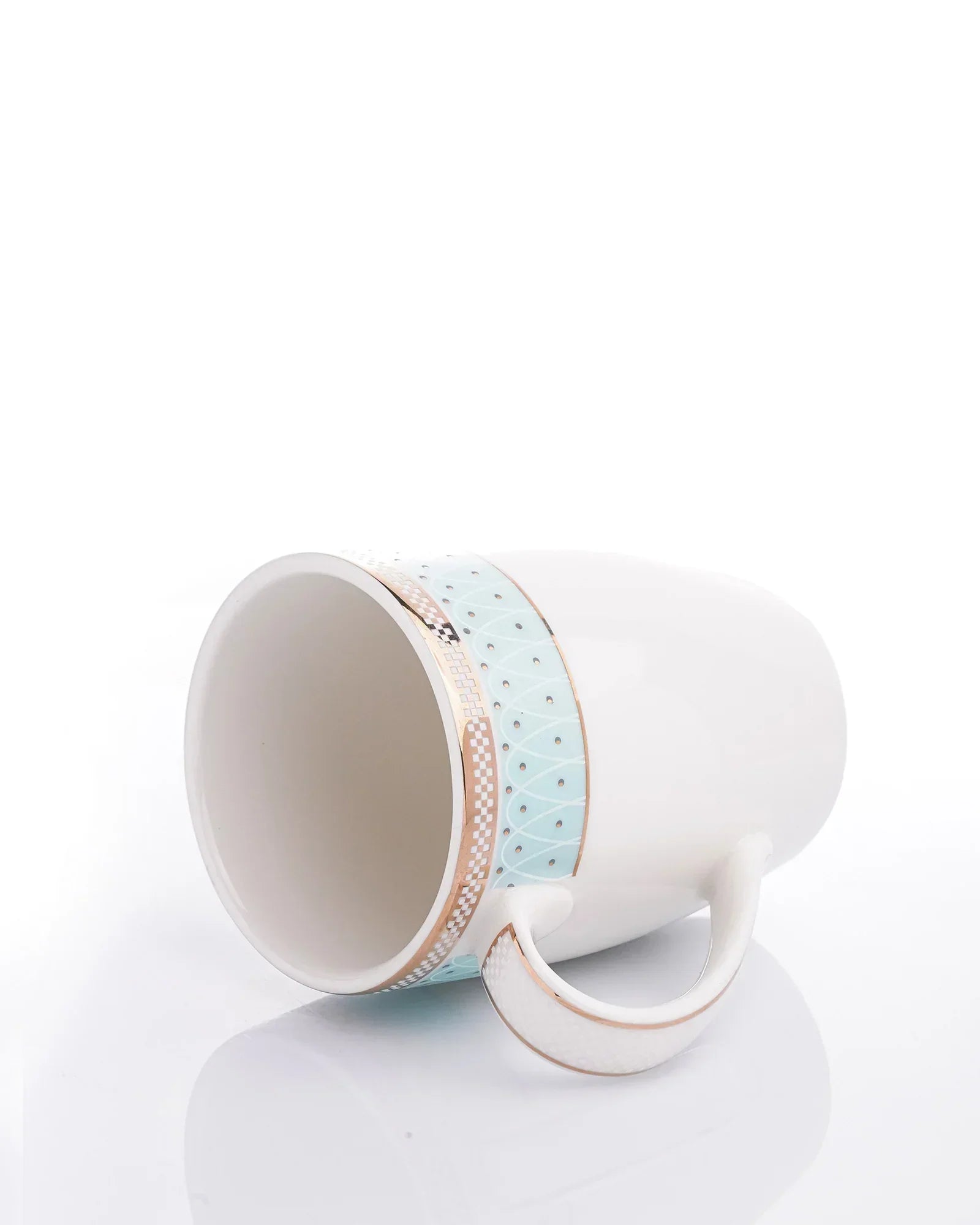 Stellar Collection Fine Porcelain Synergy Mug Set of 2 – Geometric Lines for Tea & Coffee - Vola Global