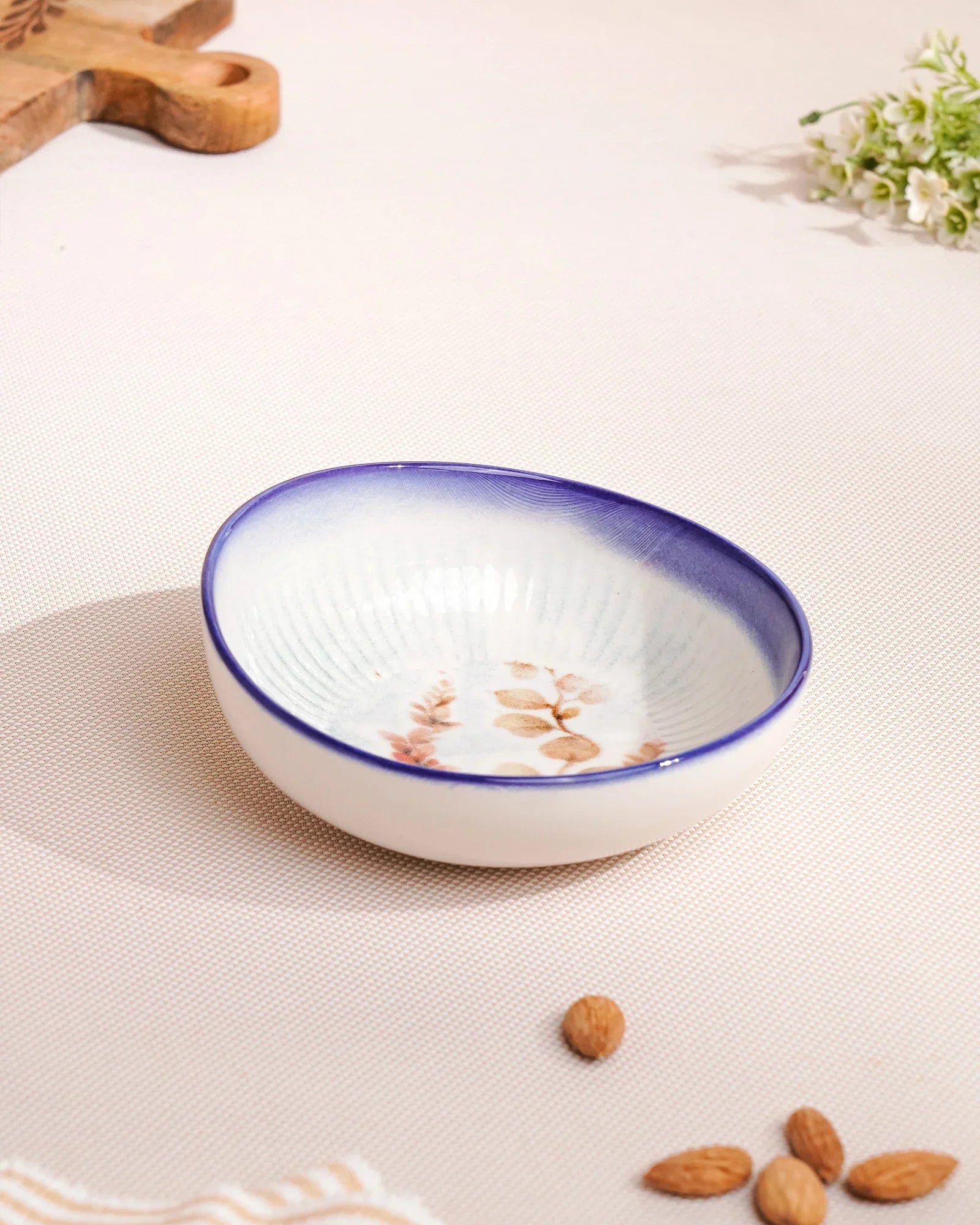 Pixel Round Elevated Fine Porcelain Bowl – 14 cm Modern Serving Bowl with Pixel Design - Vola Global