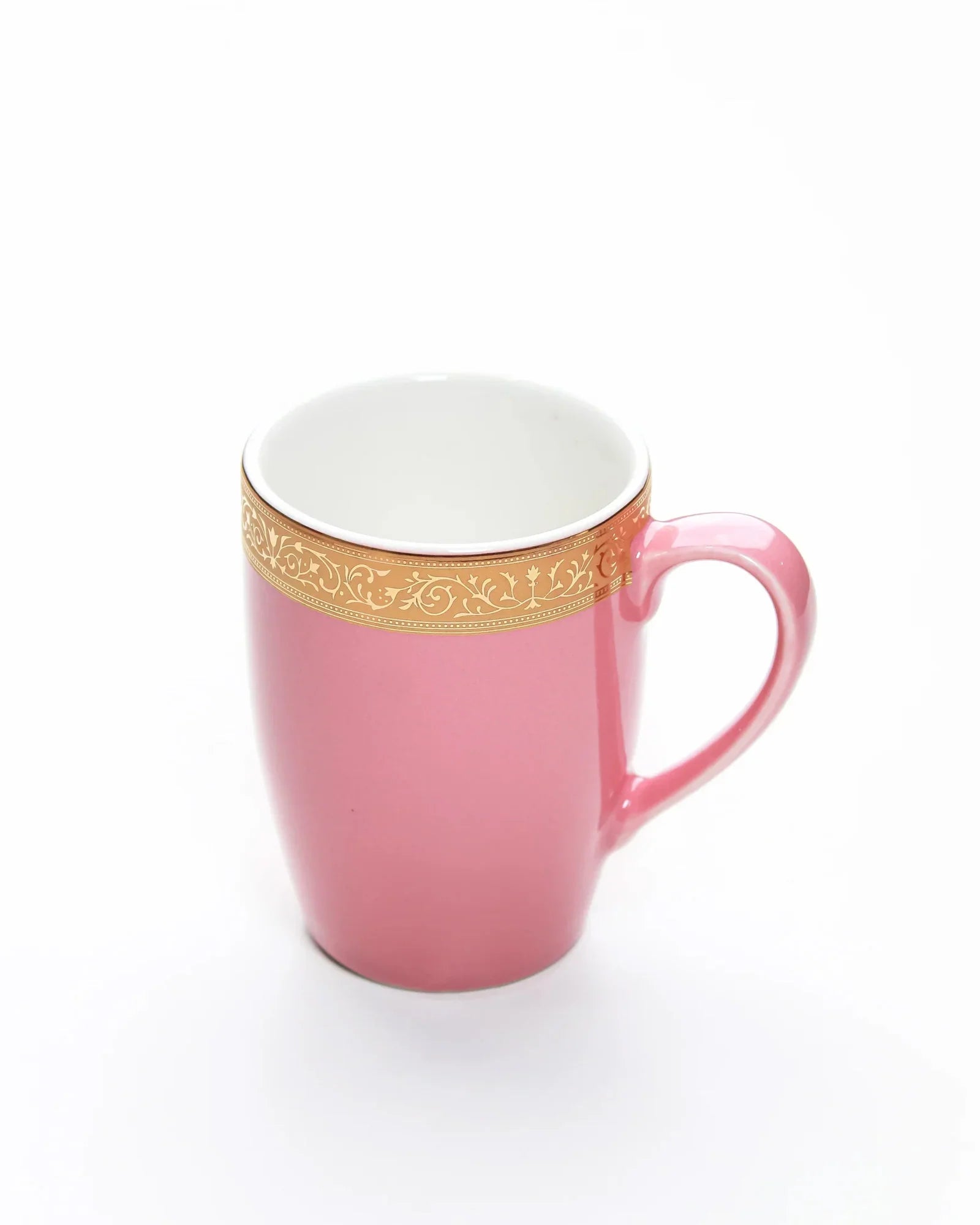 Scarlet Fine Porcelain Mug Set of 6 – Elegant Pastel Colors with Gold Rims - Vola Global