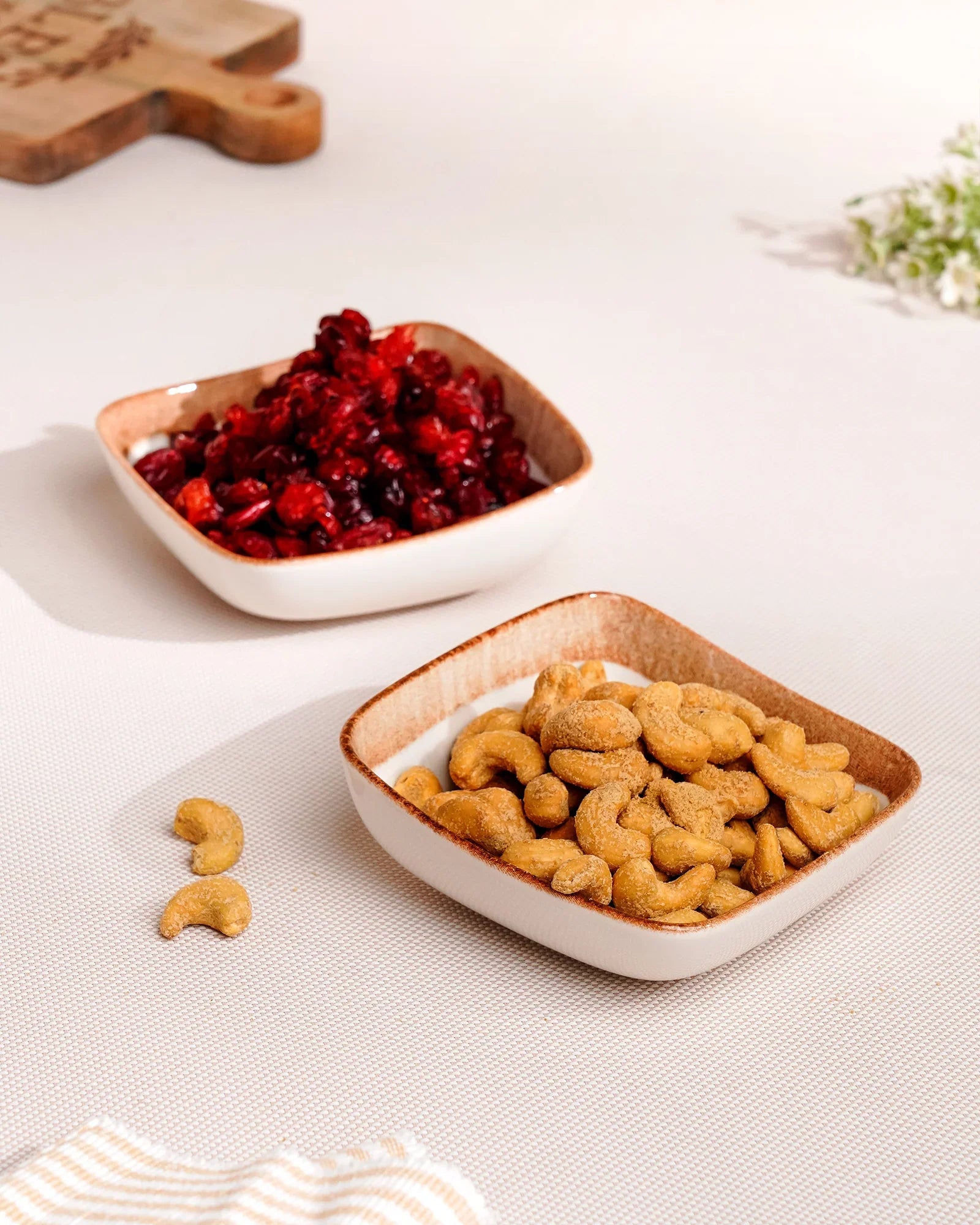 Pixel Square Elevated Fine Porcelain Bowl – 12 cm Snack Bowl with Pixel Design - Vola Global