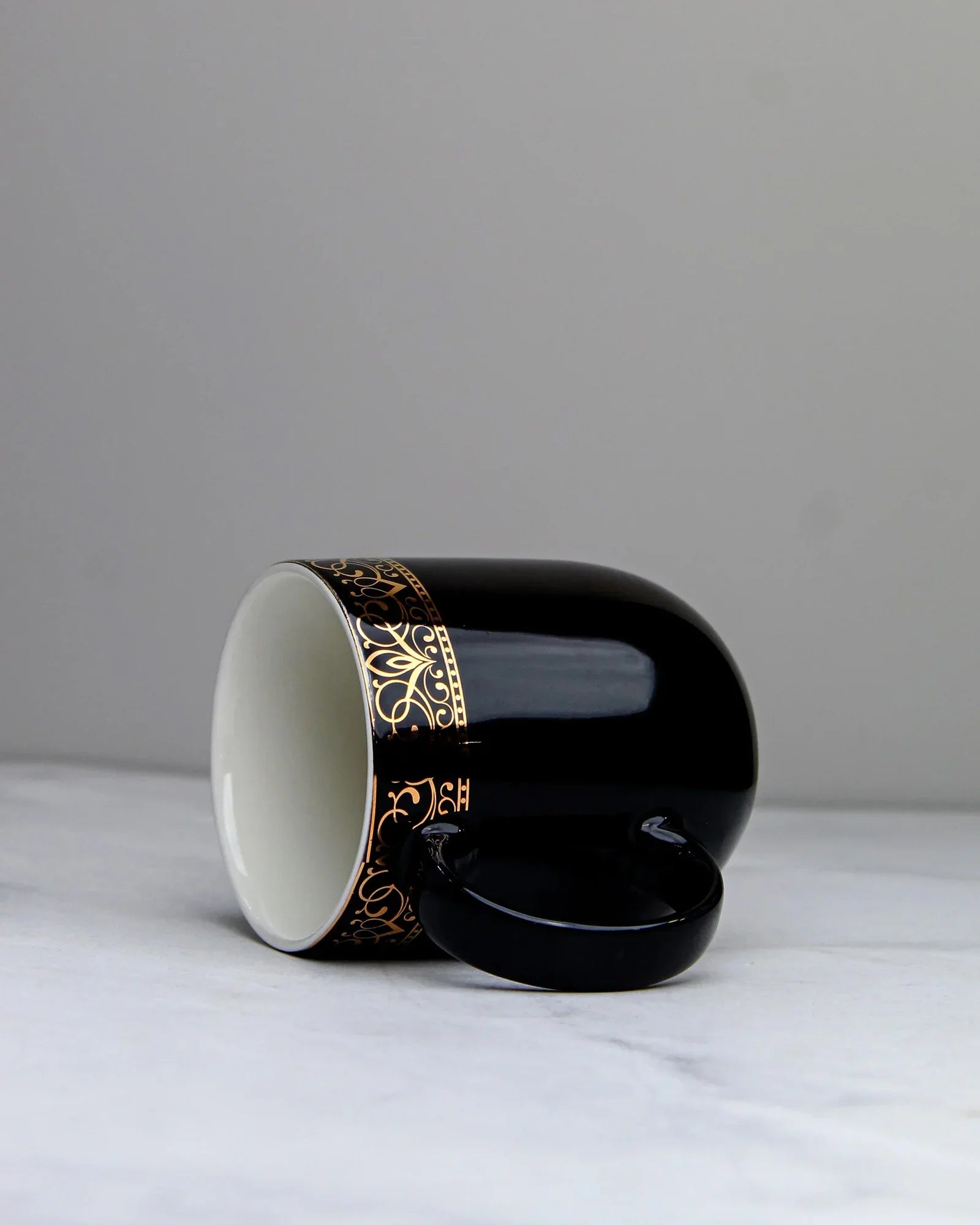 Heritage Sparkle Fine Porcelain Mug Set of 6 – Superior Finish in Trendy Hues - Vola Global