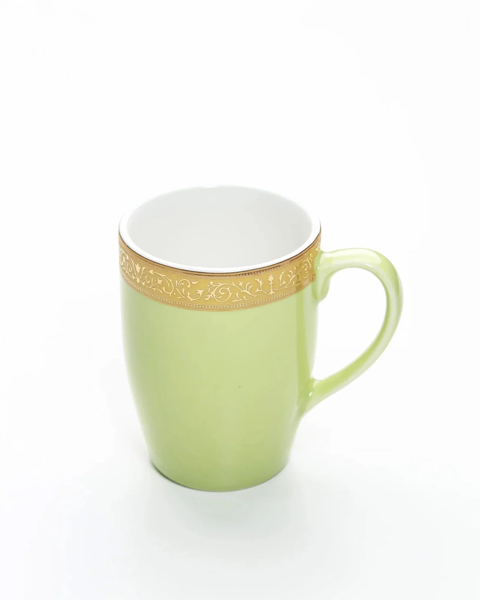 Scarlet Fine Porcelain Mug Set of 6 – Elegant Pastel Colors with Gold Rims - Vola Global