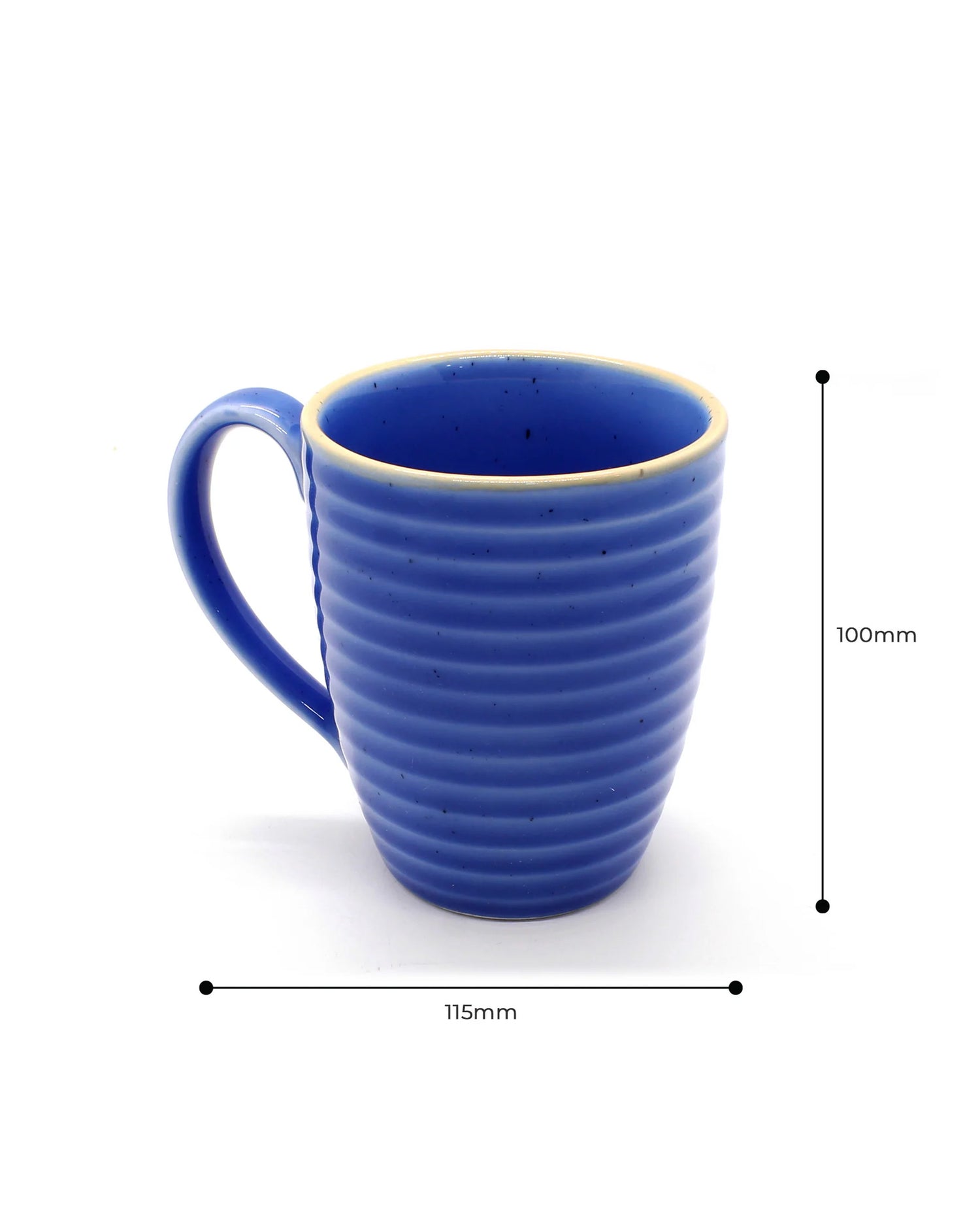 CRYSTAL BLUE / Single * 300ml || Organic Porcelain Coffee Mug | Natural Colors
