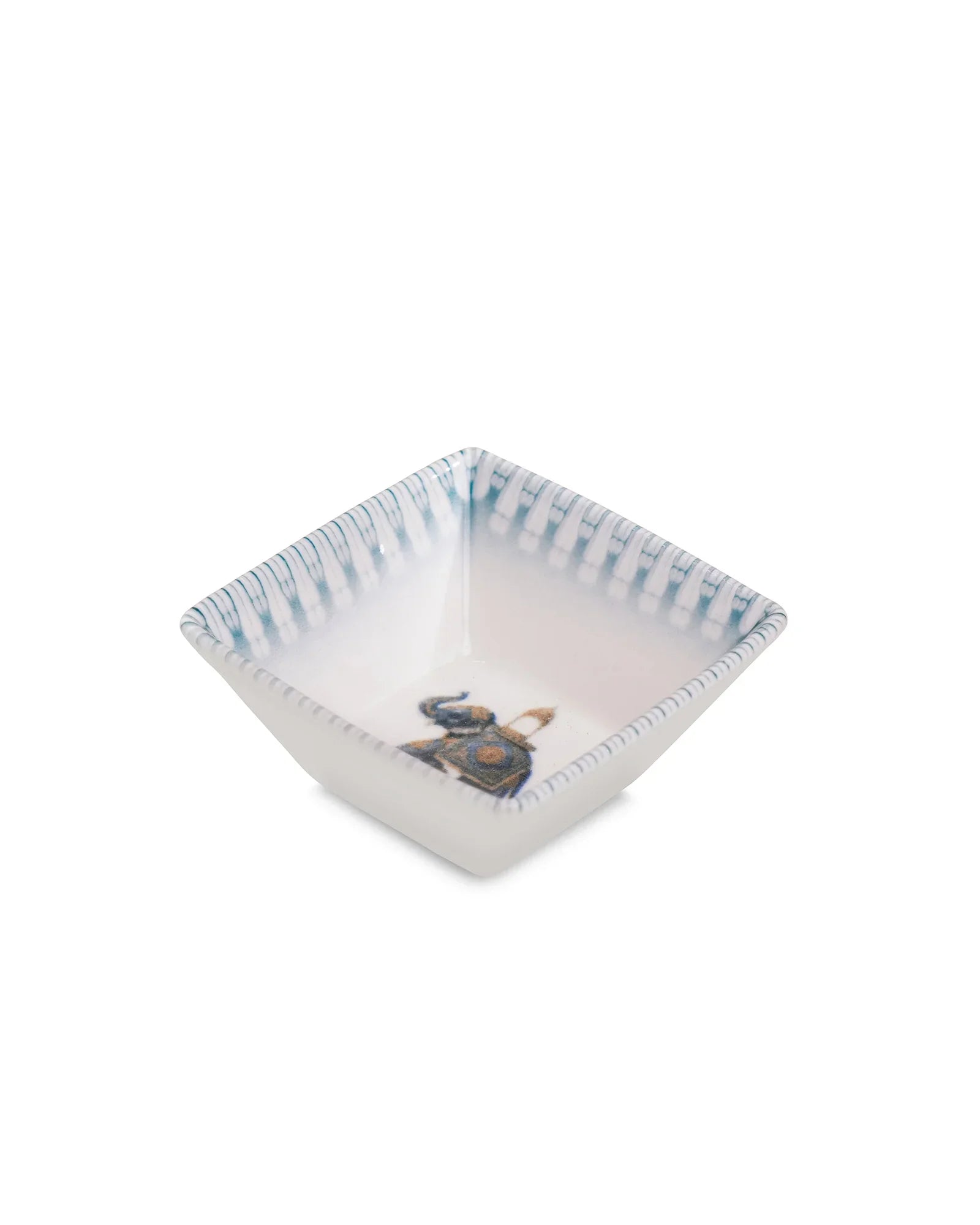 Pixel Edge Bowl Set of 6 – Elegant Fine Porcelain Bowls for Snacks - Vola Global