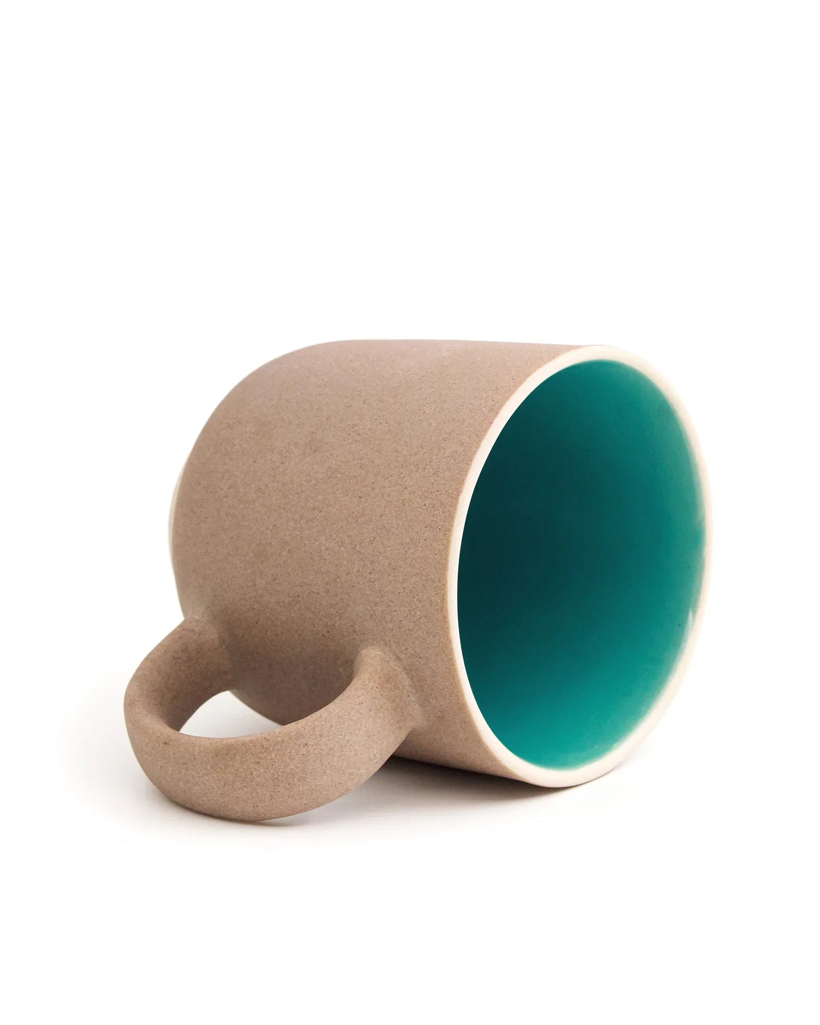 DARK CYAN / Single pc * 450ml || 450 ml Elemental Shades Mug – Large matte porcelain mug in earthy tones for coffee or tea