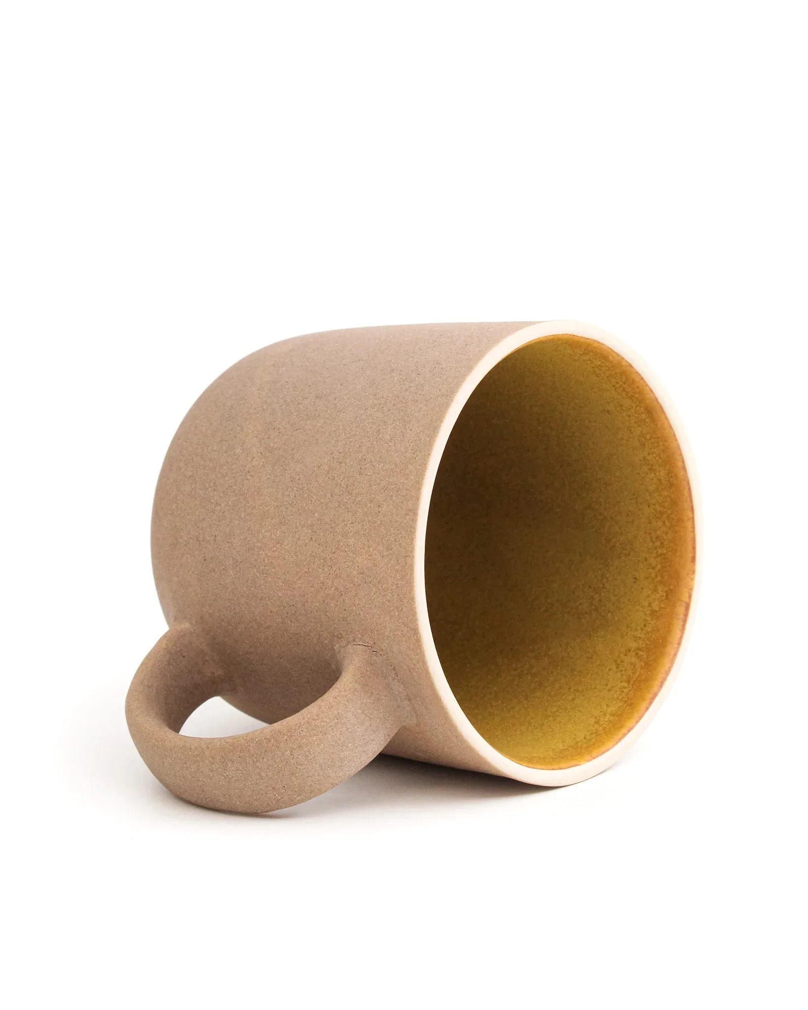 SPICY MUSTARD / Single pc * 450ml || 450 ml Elemental Shades Mug – Large matte porcelain mug in earthy tones for coffee or tea