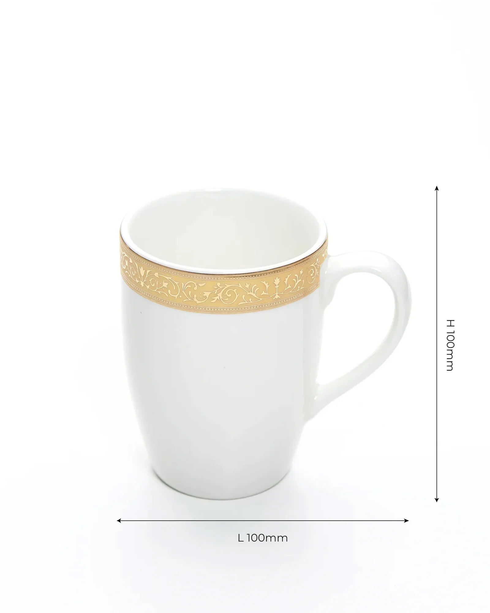 Scarlet Fine Porcelain Mug Set of 6 – Elegant Pastel Colors with Gold Rims - Vola Global