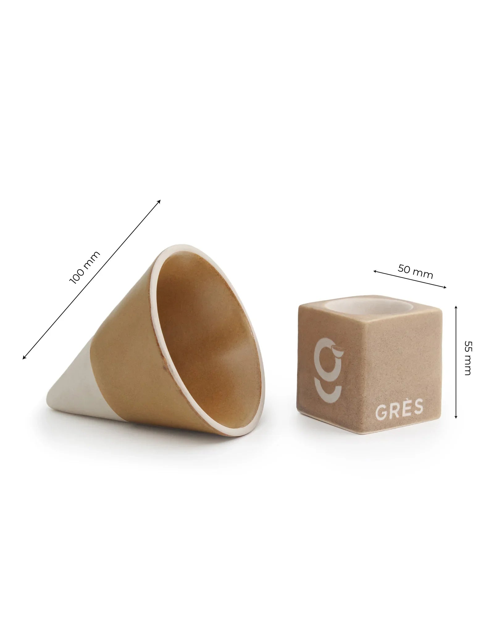 Elemental Shades Cone Mug – Matte Stoneware Coffee Mug in Earthy Tones - Vola Global