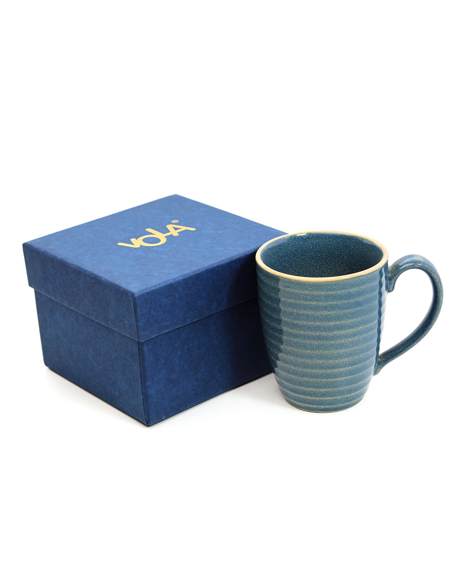 MEDIUM TEAL / Single * 300ml || Organic Porcelain Coffee Mug | Natural Colors