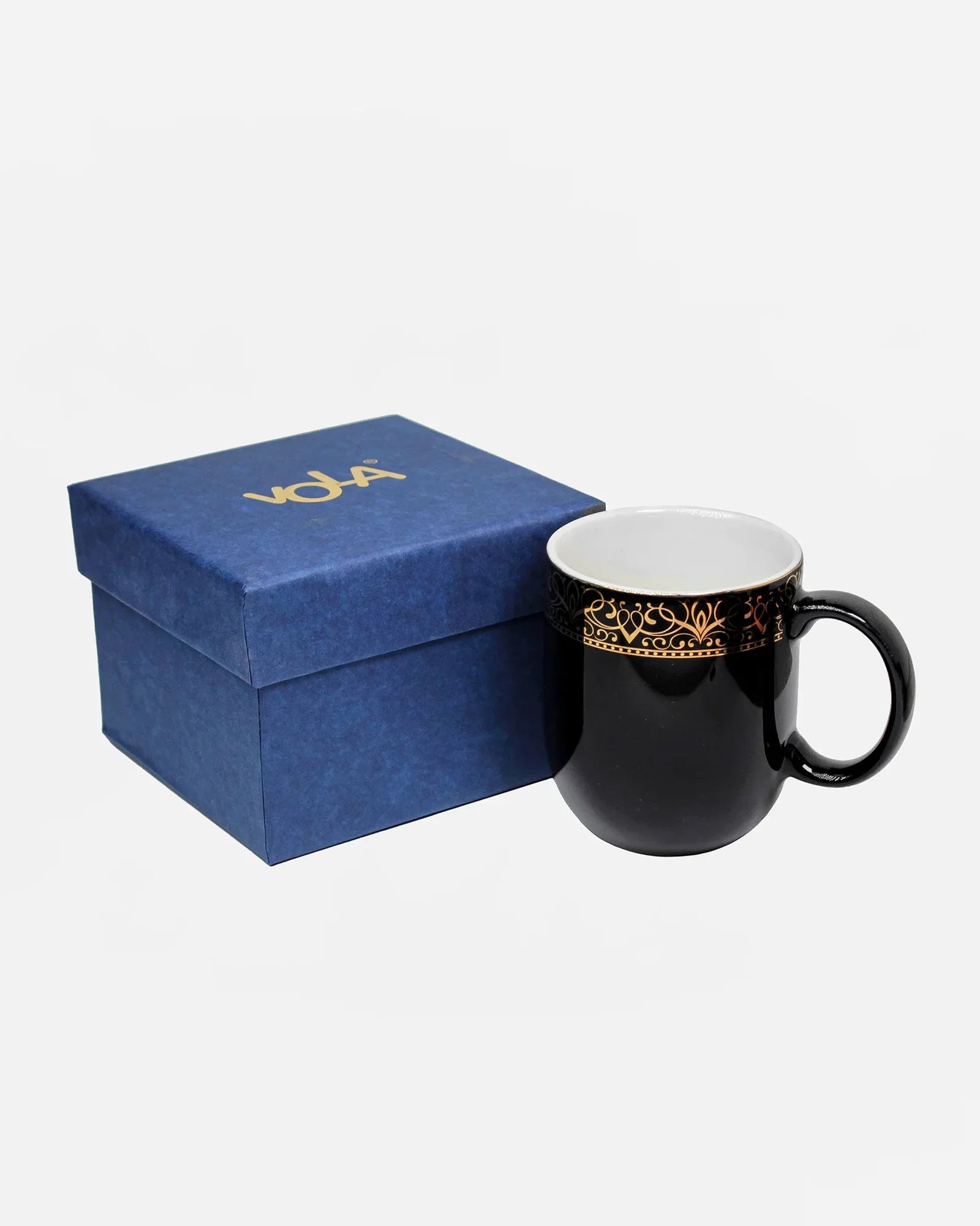 Heritage Sparkle Fine Porcelain Mug Set of 6 – Superior Finish in Trendy Hues - Vola Global