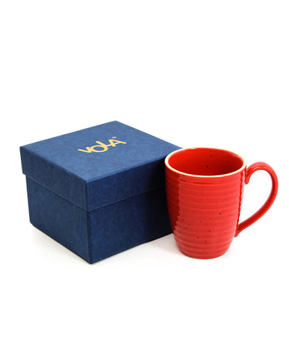 CHESTNUT RED / Single * 300ml || Organic Porcelain Coffee Mug | Natural Colors