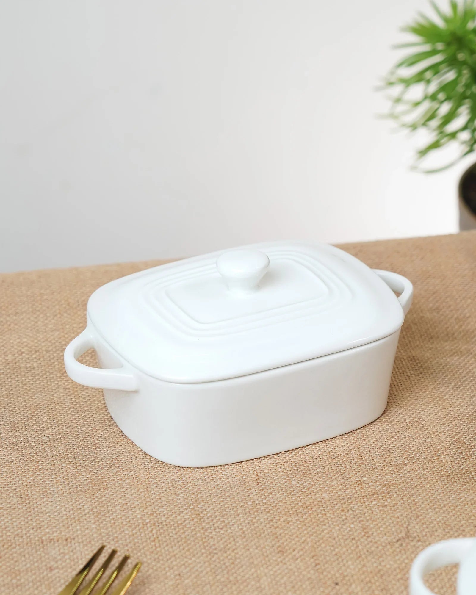 Prisma Fine Porcelain Rectangle Casserole – 14 cm | 400 ml Oven-to-Table Dish - Vola Global
