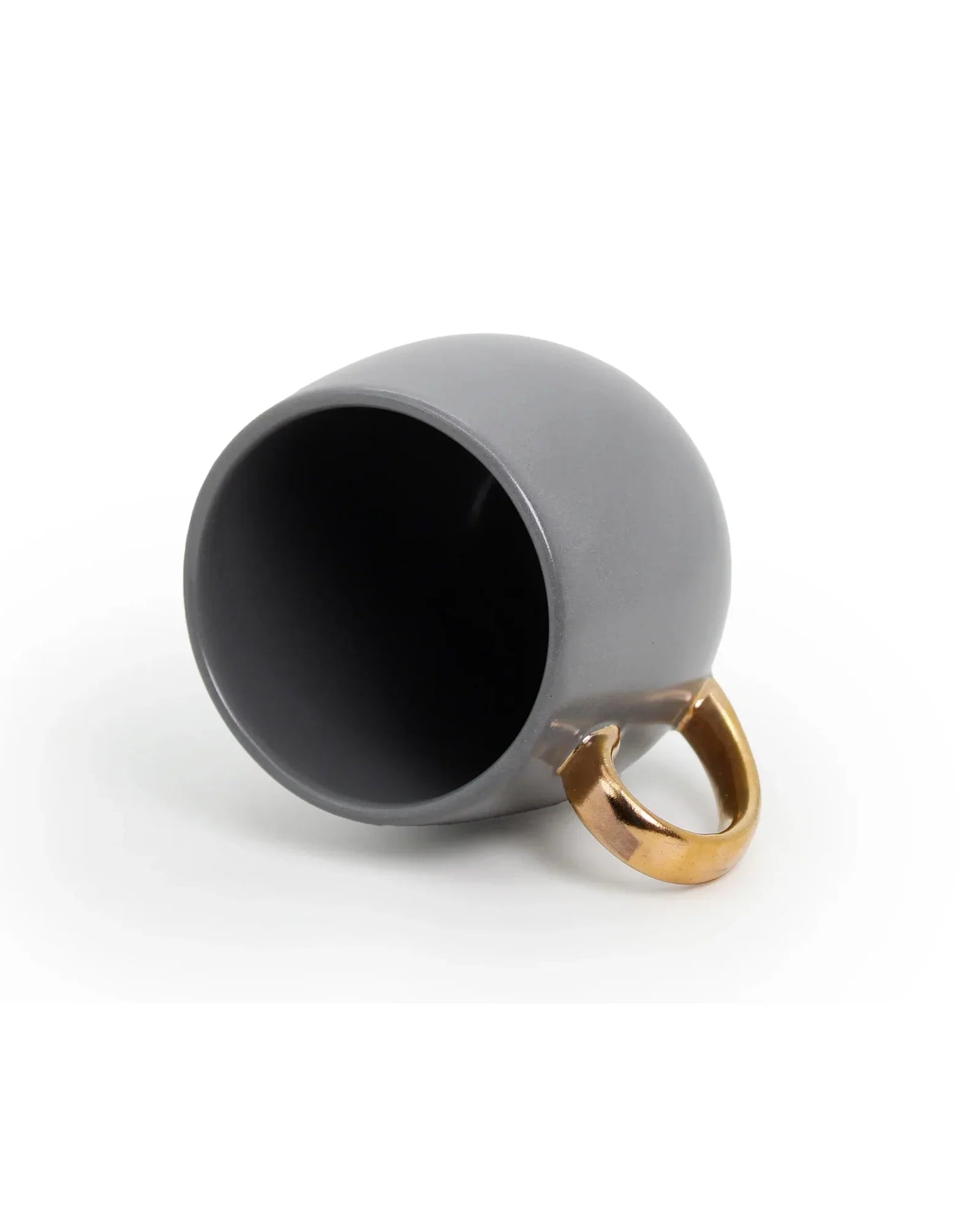 Bloom Fine Porcelain Tea Mug Set of 6 – Luxurious Design with Golden Handle - Vola Global