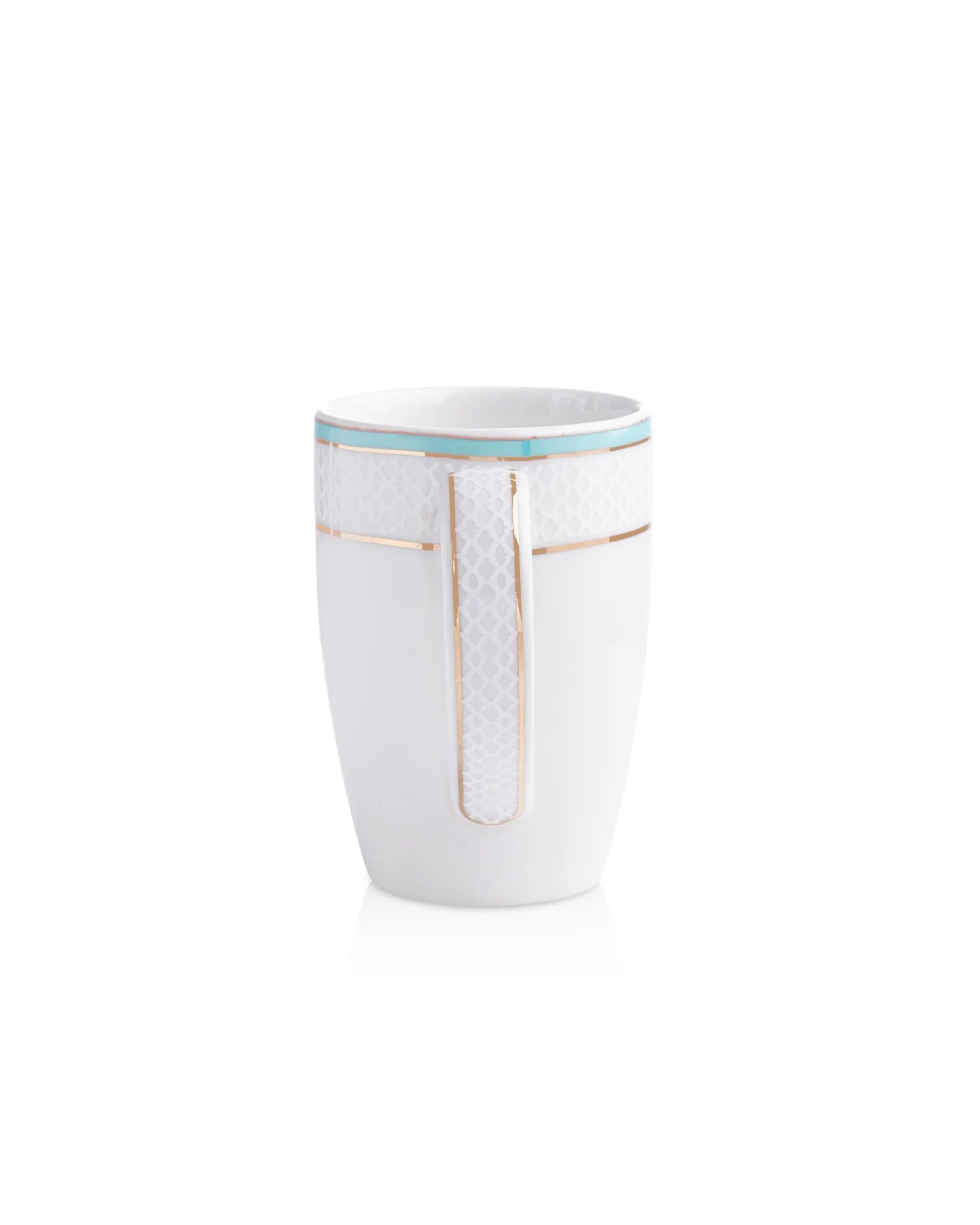 Stellar Collection Fine Porcelain Ogee Mug Set of 2 – Classic Ogee Pattern for Tea & Coffee - Vola Global