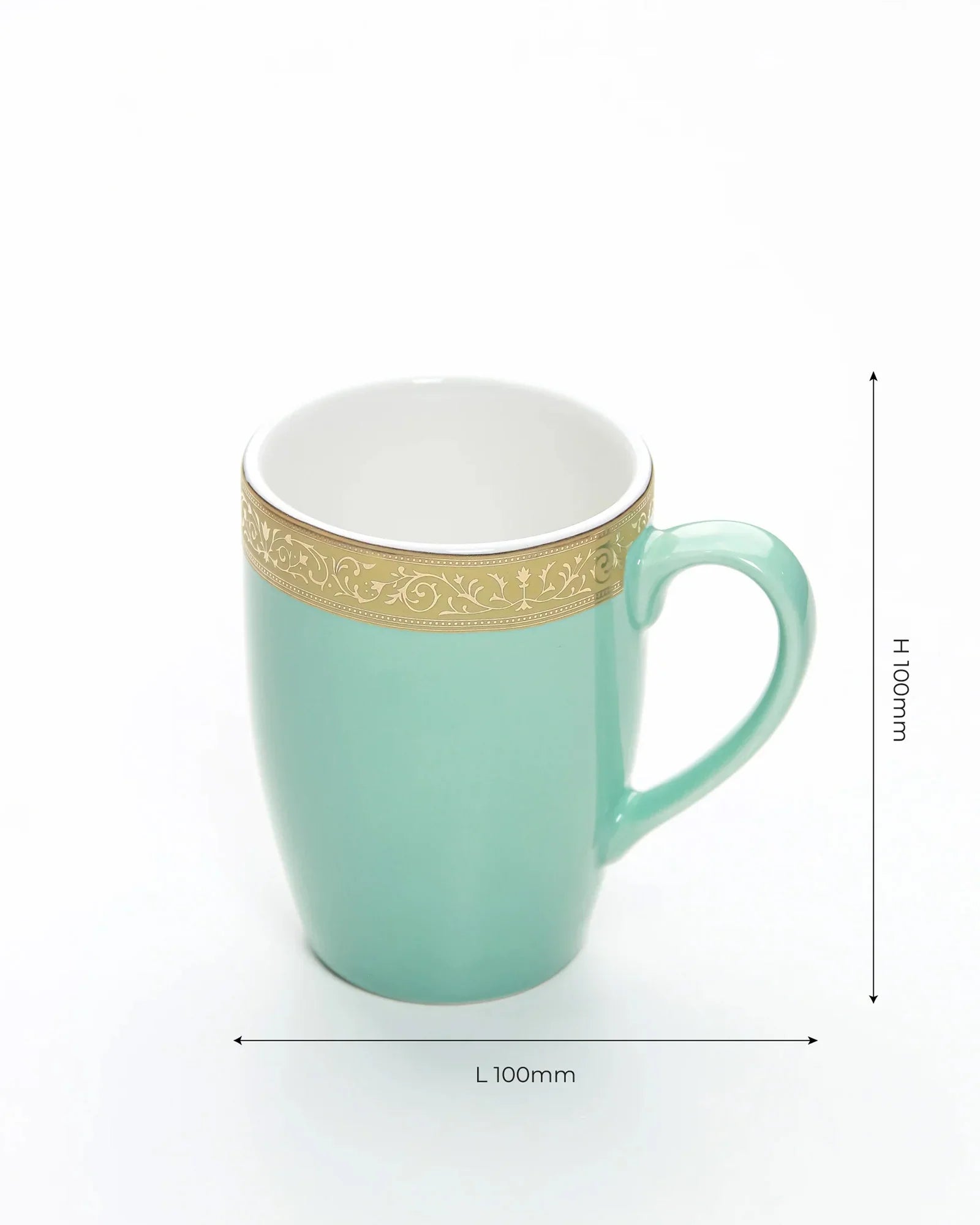 Scarlet Fine Porcelain Mug Set of 6 – Elegant Pastel Colors with Gold Rims - Vola Global