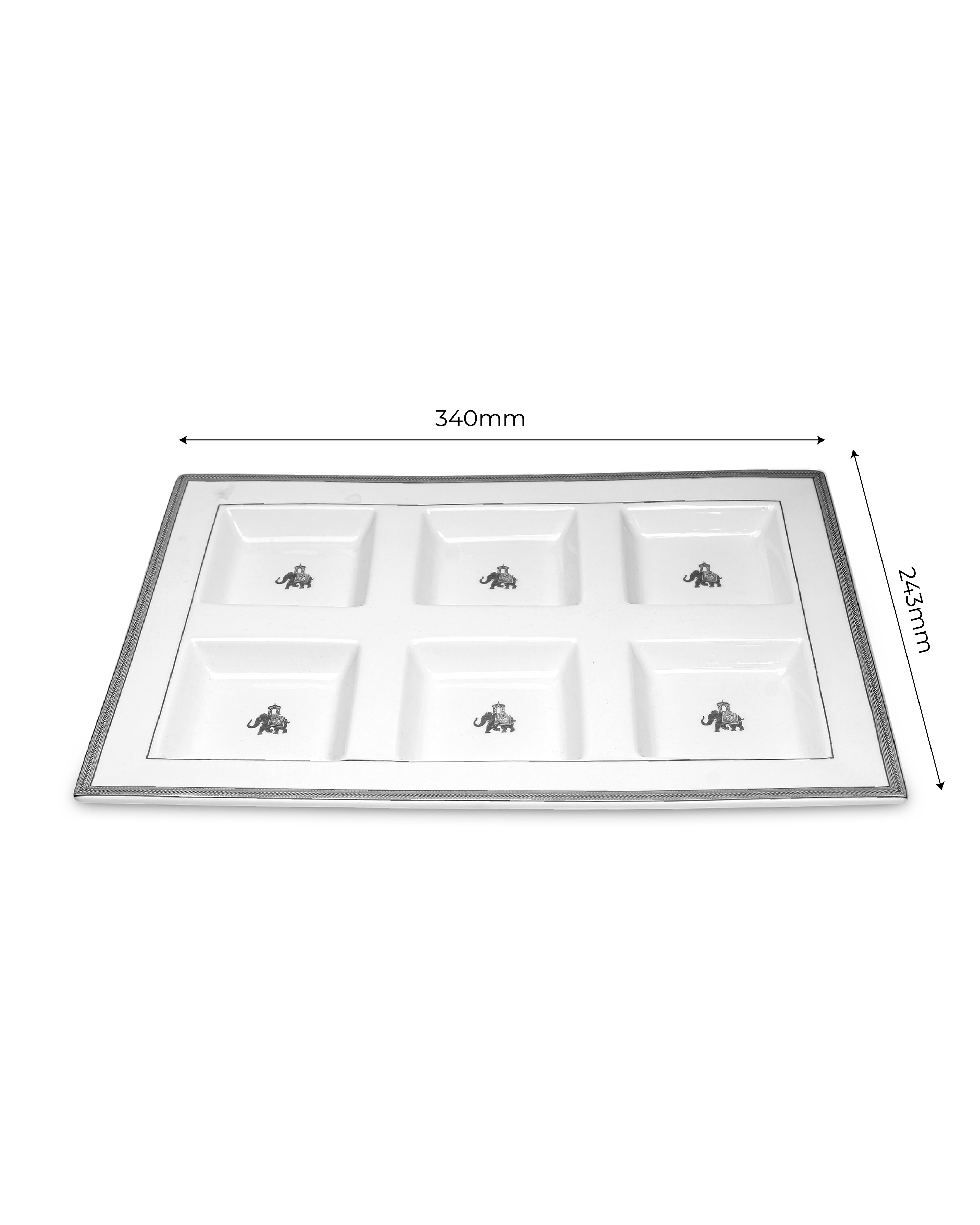 Gaj Six Grid Platter single pc