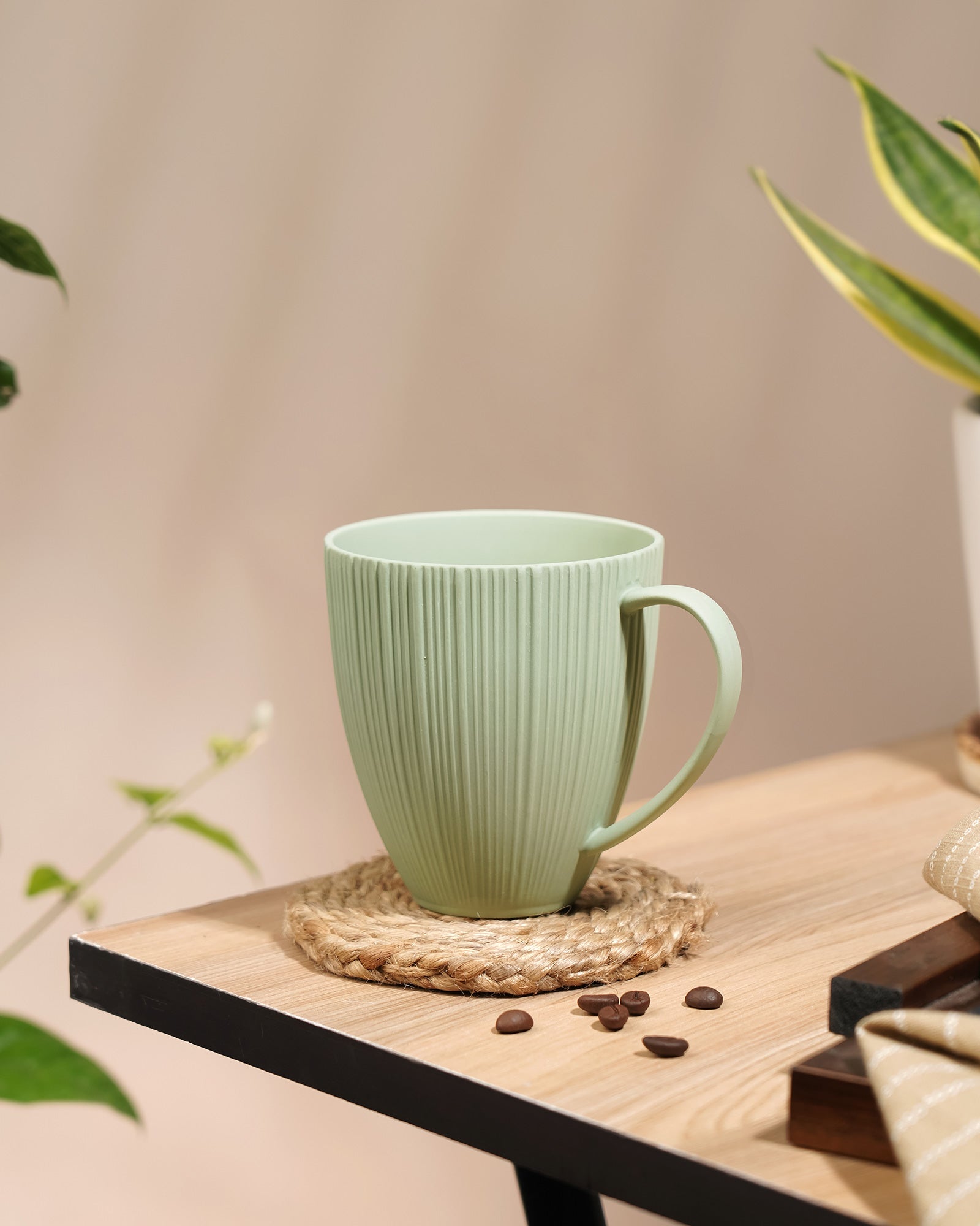 Vogue Diamond Fine Porcelain Mug Set of 2 – Faceted Mugs for Stylish Tea & Coffee - Vola Global