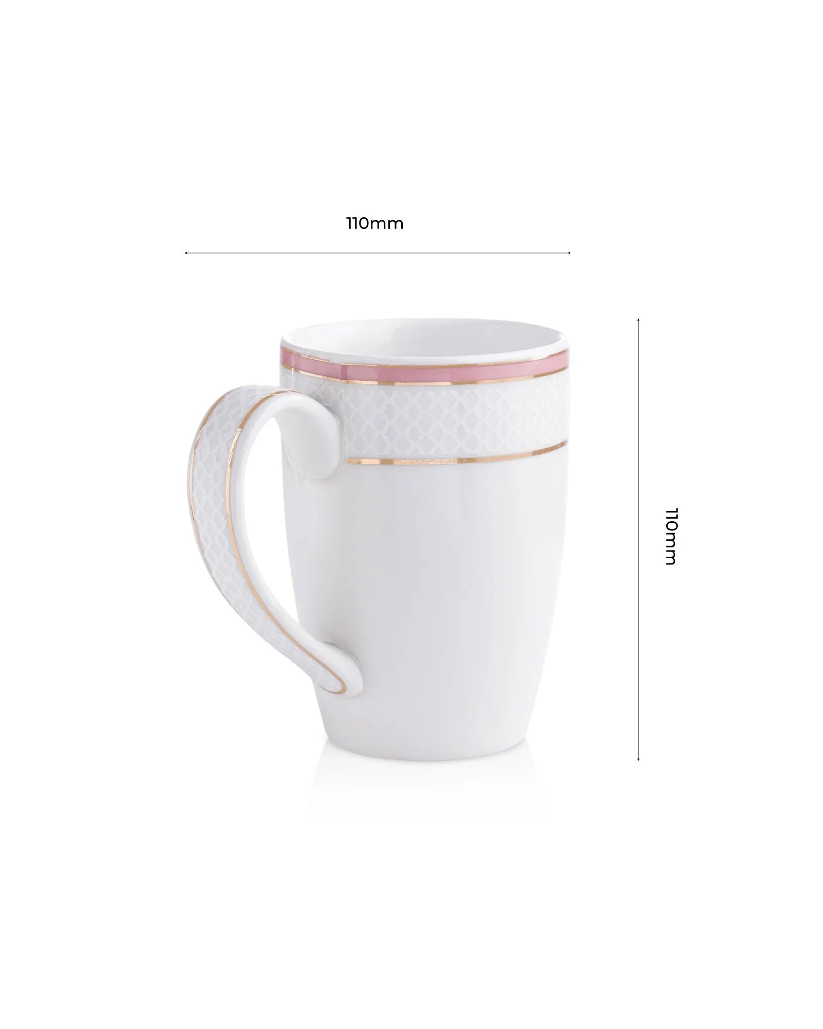 Stellar Collection Fine Porcelain Ogee Mug Set of 2 – Classic Ogee Pattern for Tea & Coffee - Vola Global || Set of 2 * 230ml