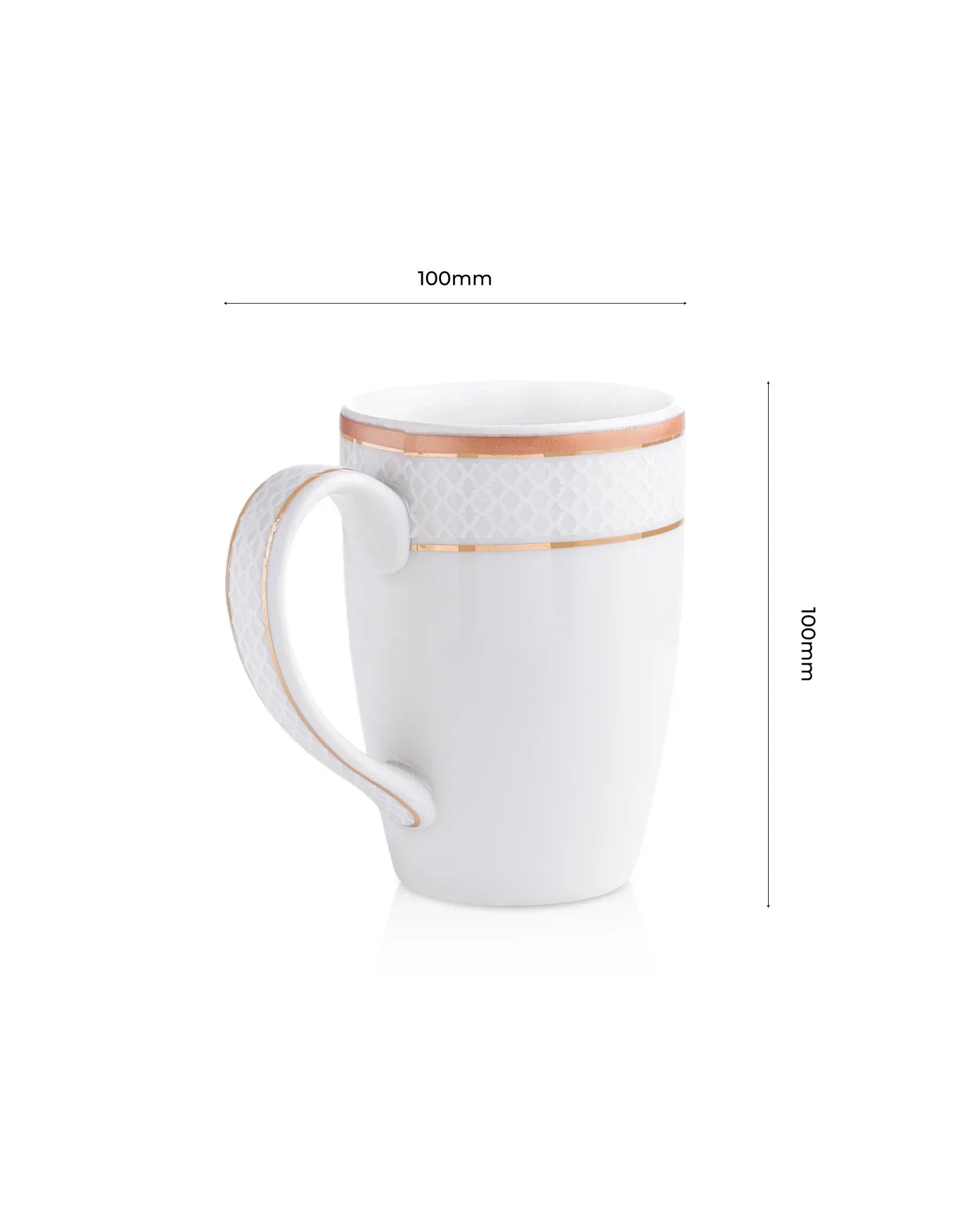 Stellar Collection Fine Porcelain Ogee Mug Set of 2 – Classic Ogee Pattern for Tea & Coffee - Vola Global || Set of 2 * 300ml