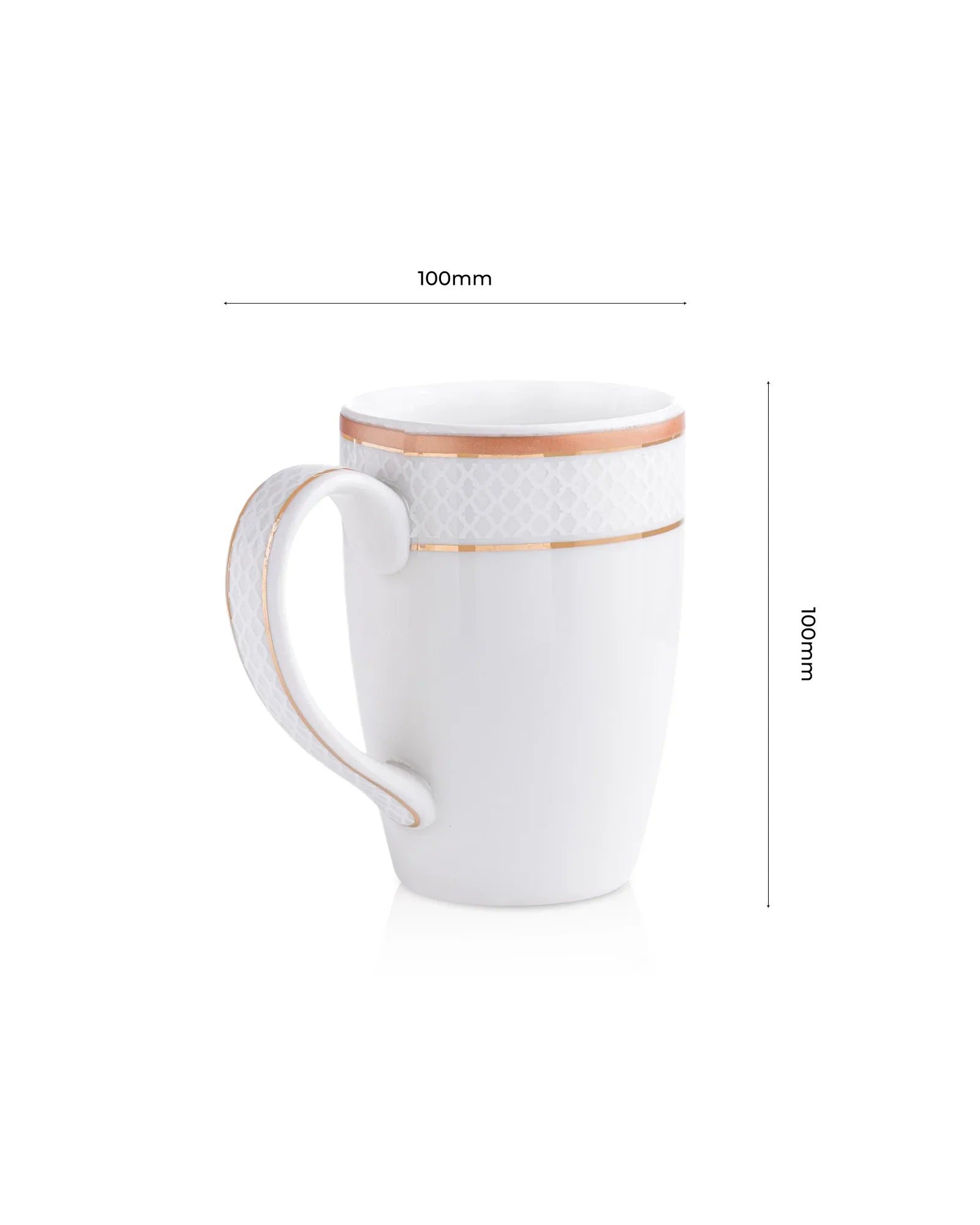Stellar Collection Fine Porcelain Ogee Mug Set of 2 – Classic Ogee Pattern for Tea & Coffee - Vola Global || Set of 2 * 230ml