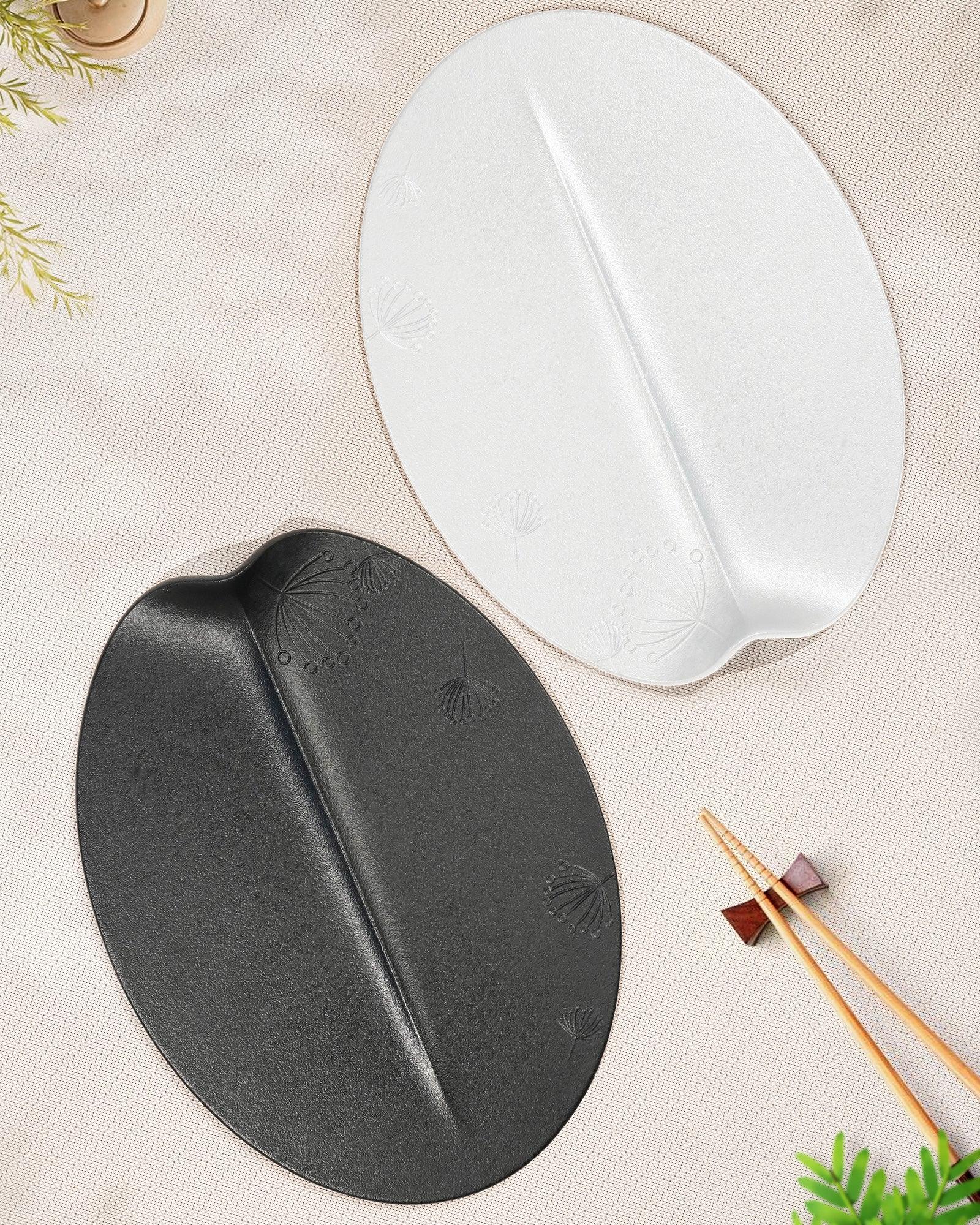 Vogue Series Fine Porcelain Leaf-Shaped Platter – Fine Serving Dish - Vola Global