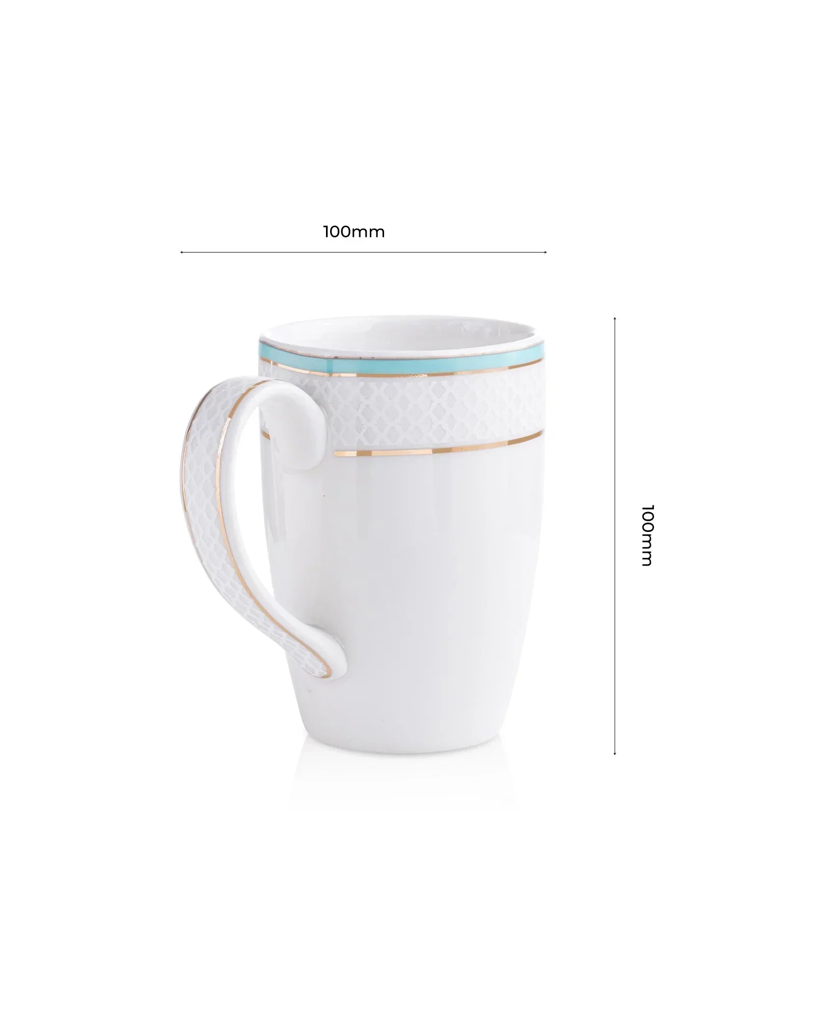 Stellar Collection Fine Porcelain Ogee Mug Set of 2 – Classic Ogee Pattern for Tea & Coffee - Vola Global || Set of 2 * 230ml