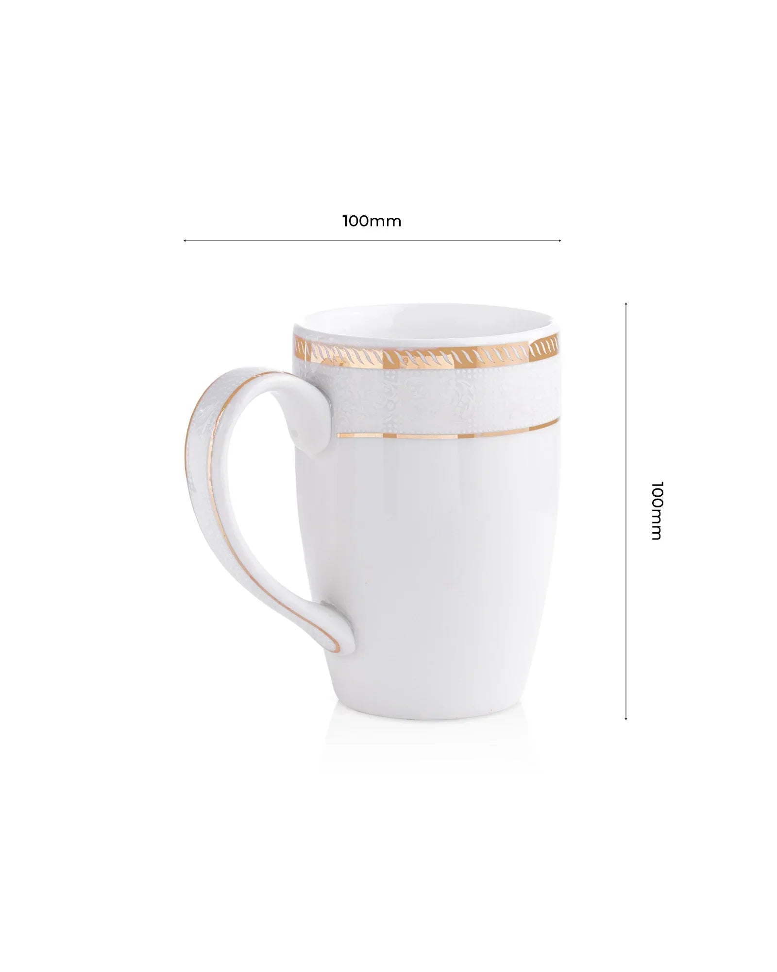 Stellar Collection Fine Porcelain Scroll Mug Set of 2 – Artistic Scroll Pattern for Tea & Coffee - Vola Global