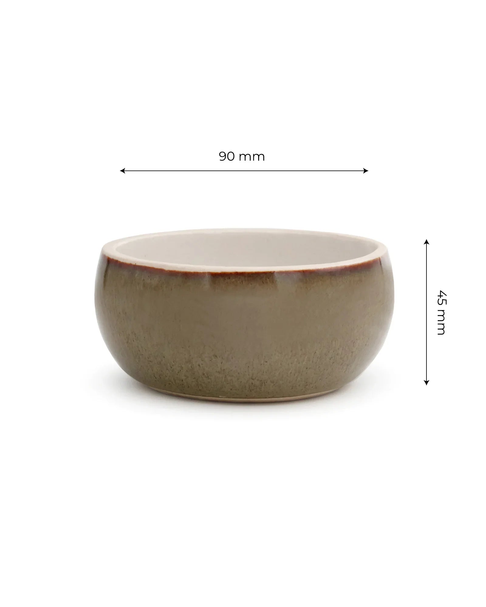 Elemental Shades Ramekin Bowls – Set of 6 Matte Stoneware Dip & Dessert Bowls in Earthy Tones - Vola Global