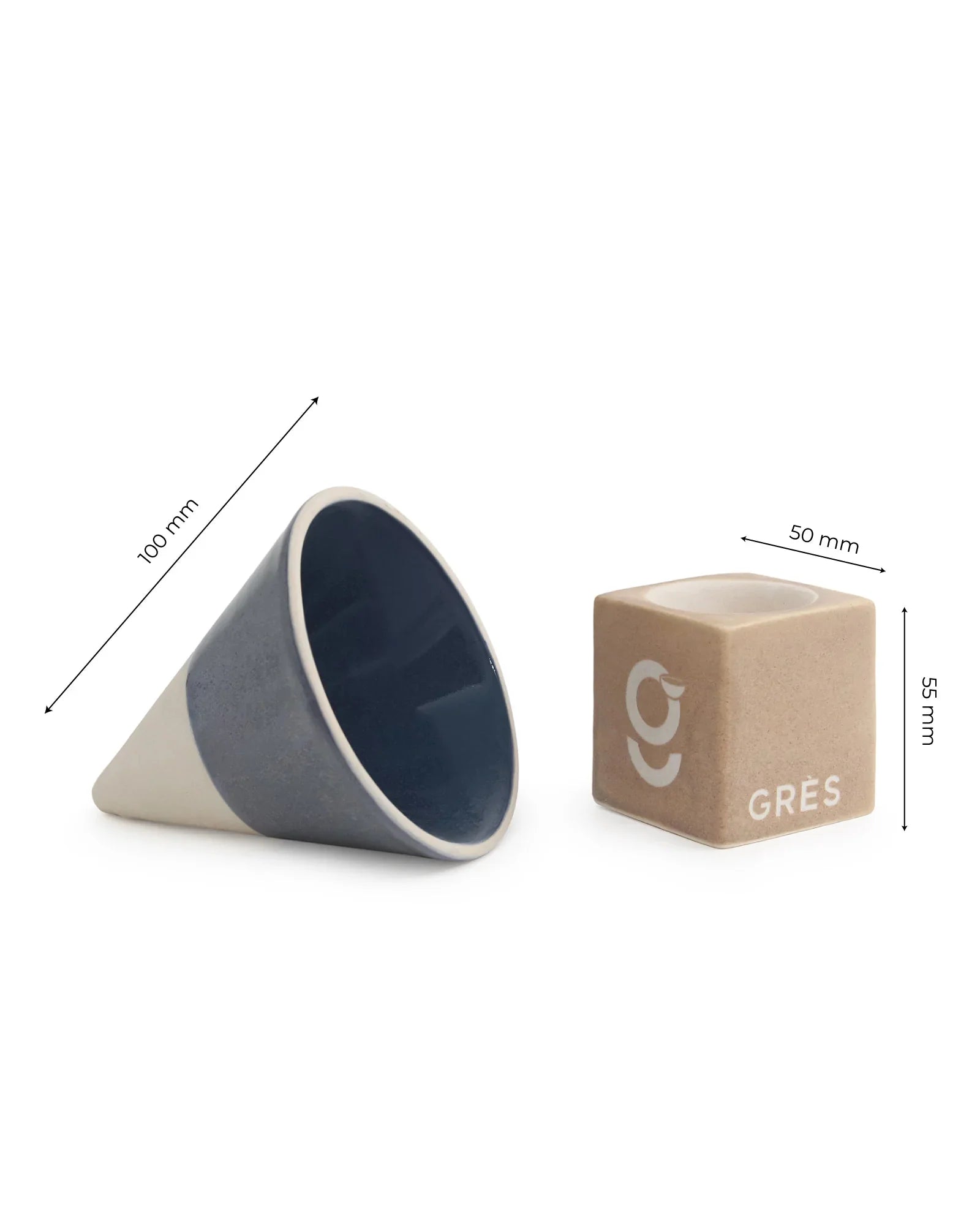 Elemental Shades Cone Mug – Matte Stoneware Coffee Mug in Earthy Tones - Vola Global