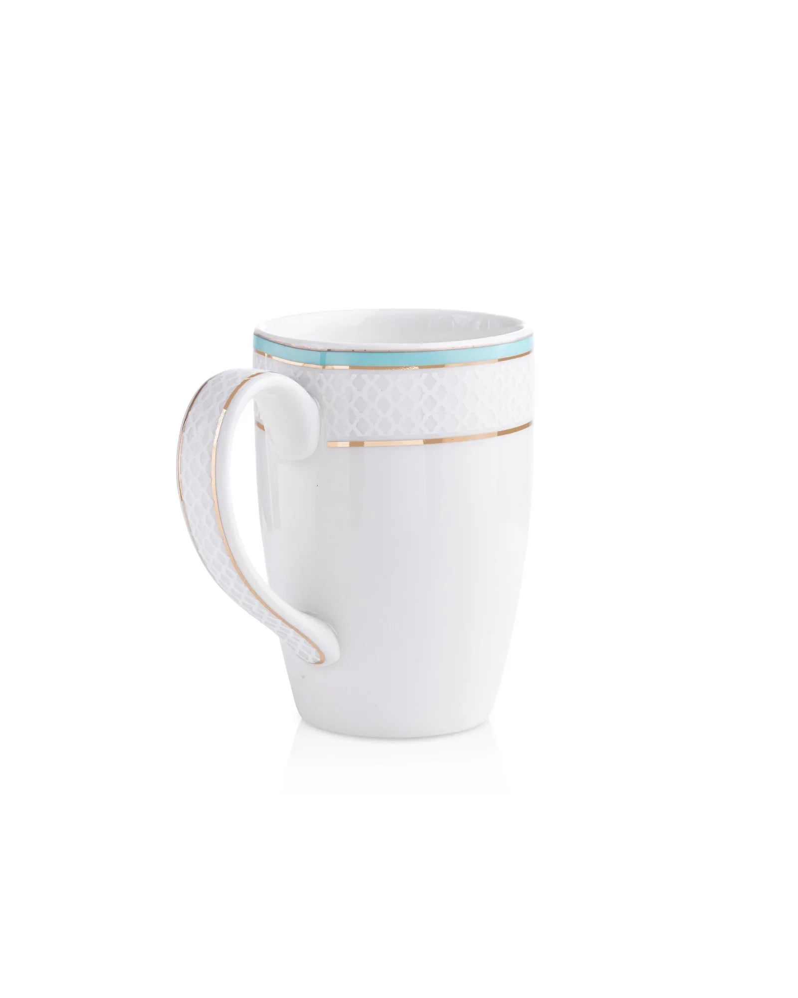 Stellar Collection Fine Porcelain Ogee Mug Set of 2 – Classic Ogee Pattern for Tea & Coffee - Vola Global || Set of 2 * 300ml