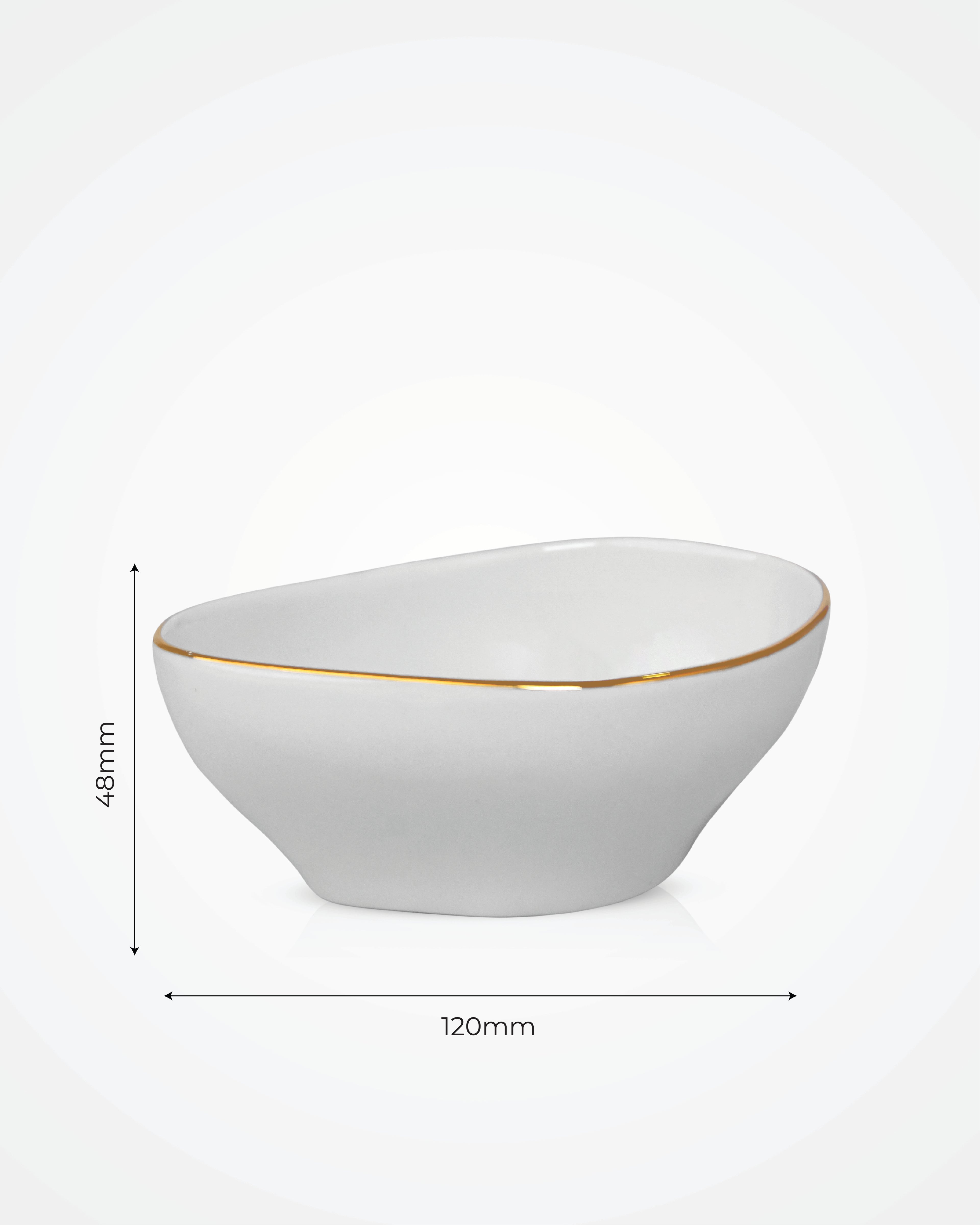 Pristine Triangle Bowl - 12cm - Set of 6