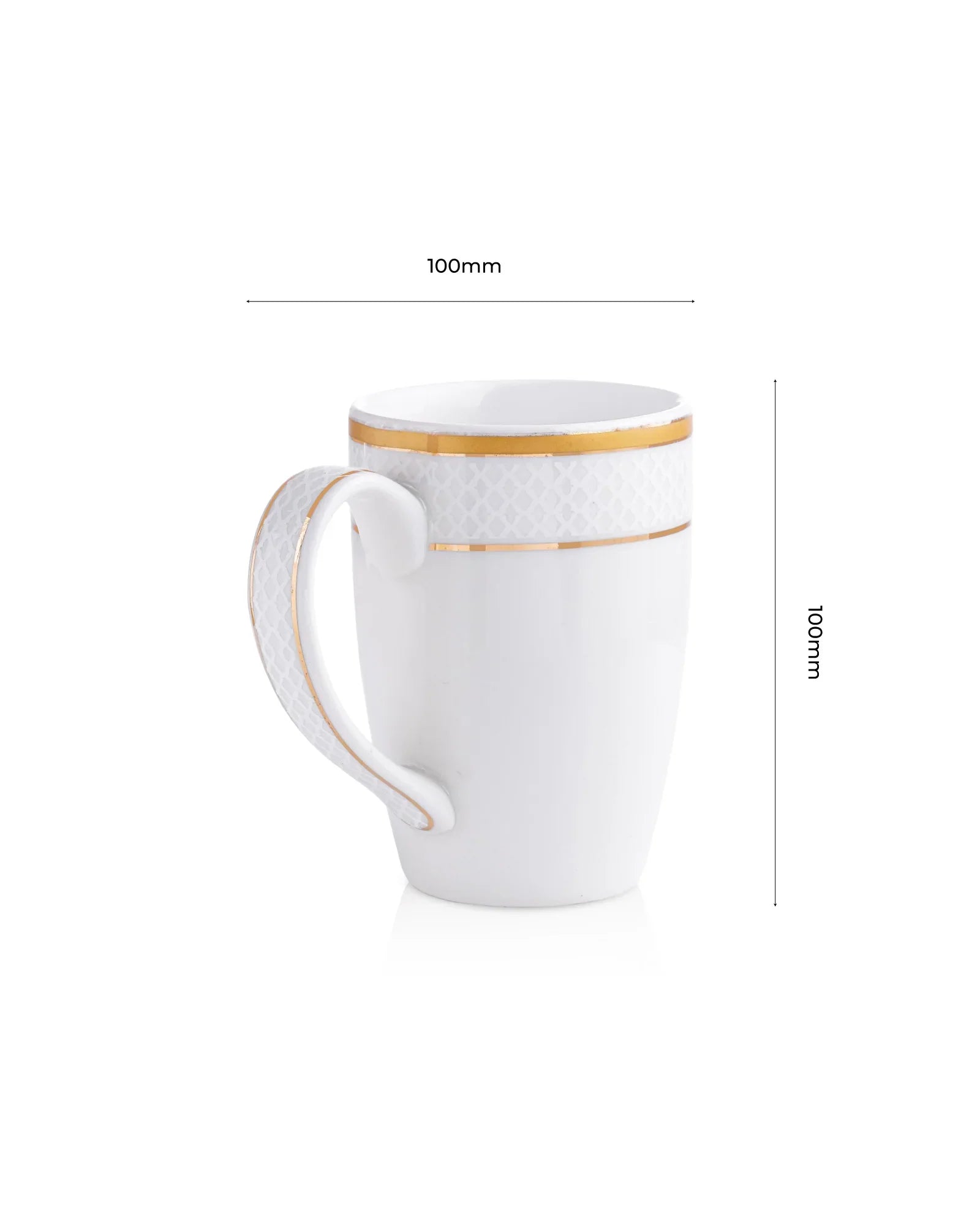 Stellar Collection Fine Porcelain Ogee Mug Set of 2 – Classic Ogee Pattern for Tea & Coffee - Vola Global