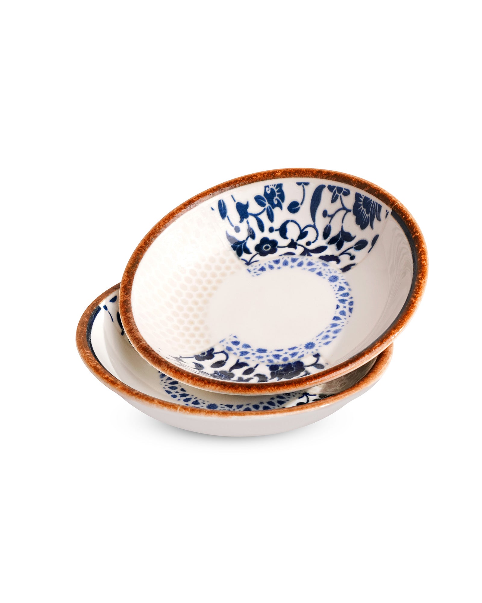 Pixel Chat Plate Set of 2 β Elegant Fine Porcelain Snack Plates with Modern Pixel Design - Vola Global