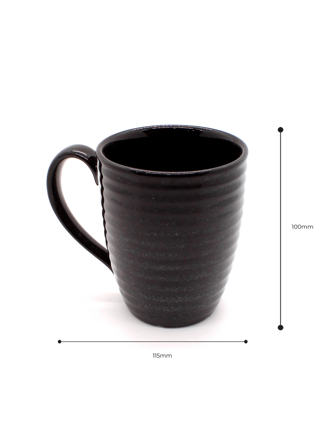 BLACK / Single * 300ml || Organic Porcelain Coffee Mug | Natural Colors - Vola Global