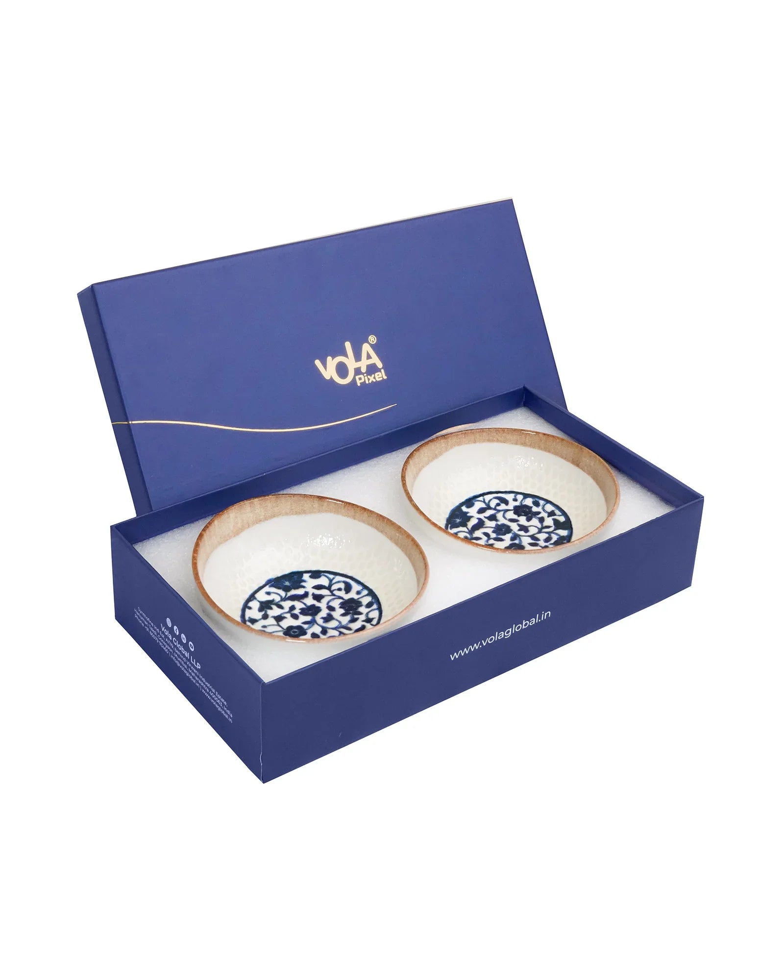 Pixel Round Elevated Fine Porcelain Bowl – 14 cm Modern Serving Bowl with Pixel Design - Vola Global