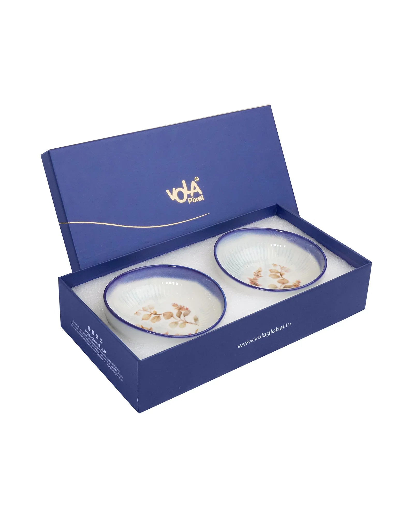 Pixel Round Elevated Fine Porcelain Bowl – 14 cm Modern Serving Bowl with Pixel Design - Vola Global