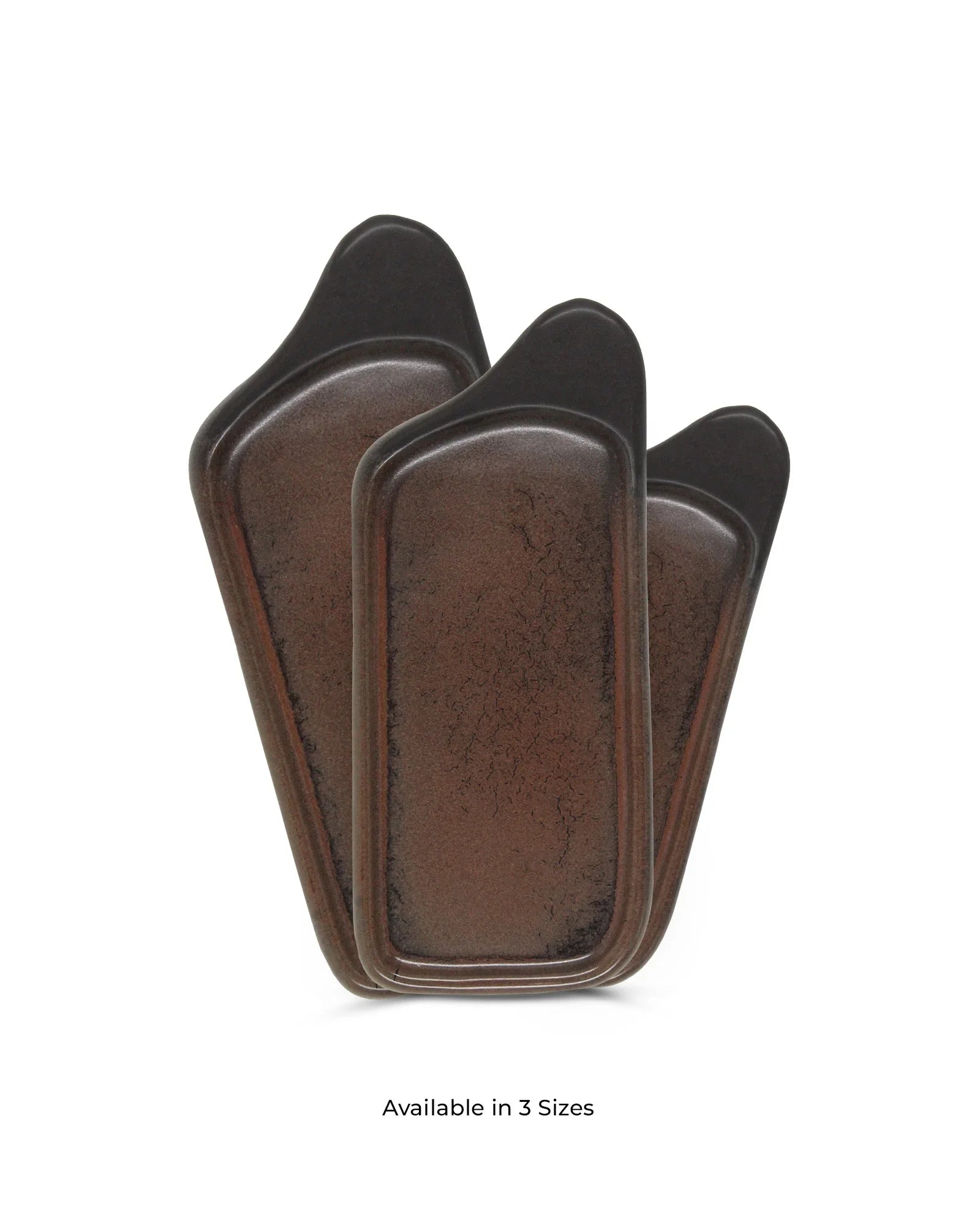 Elemental Shades Platters – Set of 3 Matte Stoneware Serving Platters in Earthy Tones - Vola Global